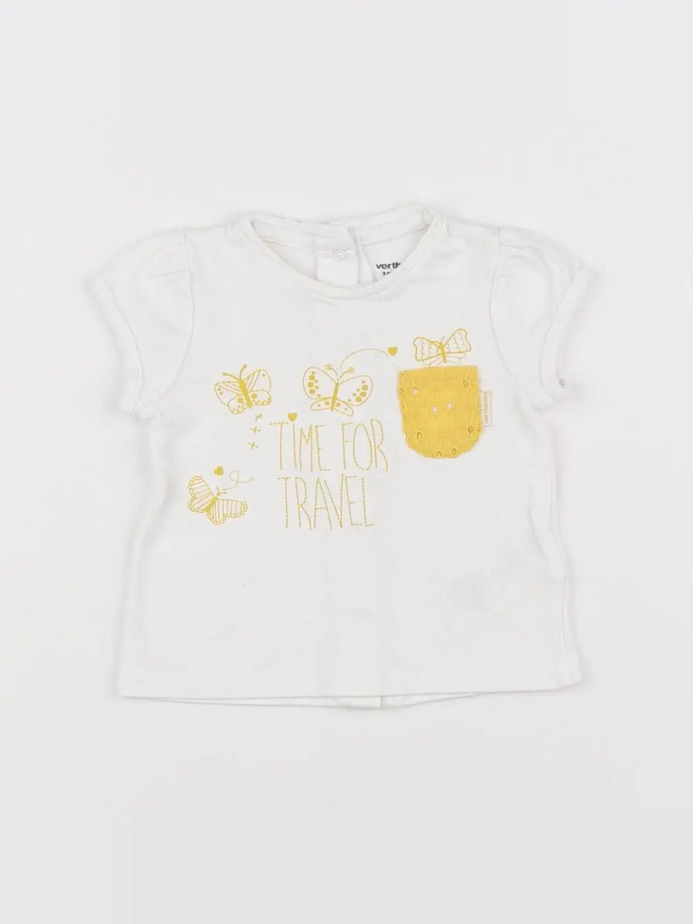 Vertbaudet - tee-shirt blanc - 3 mois