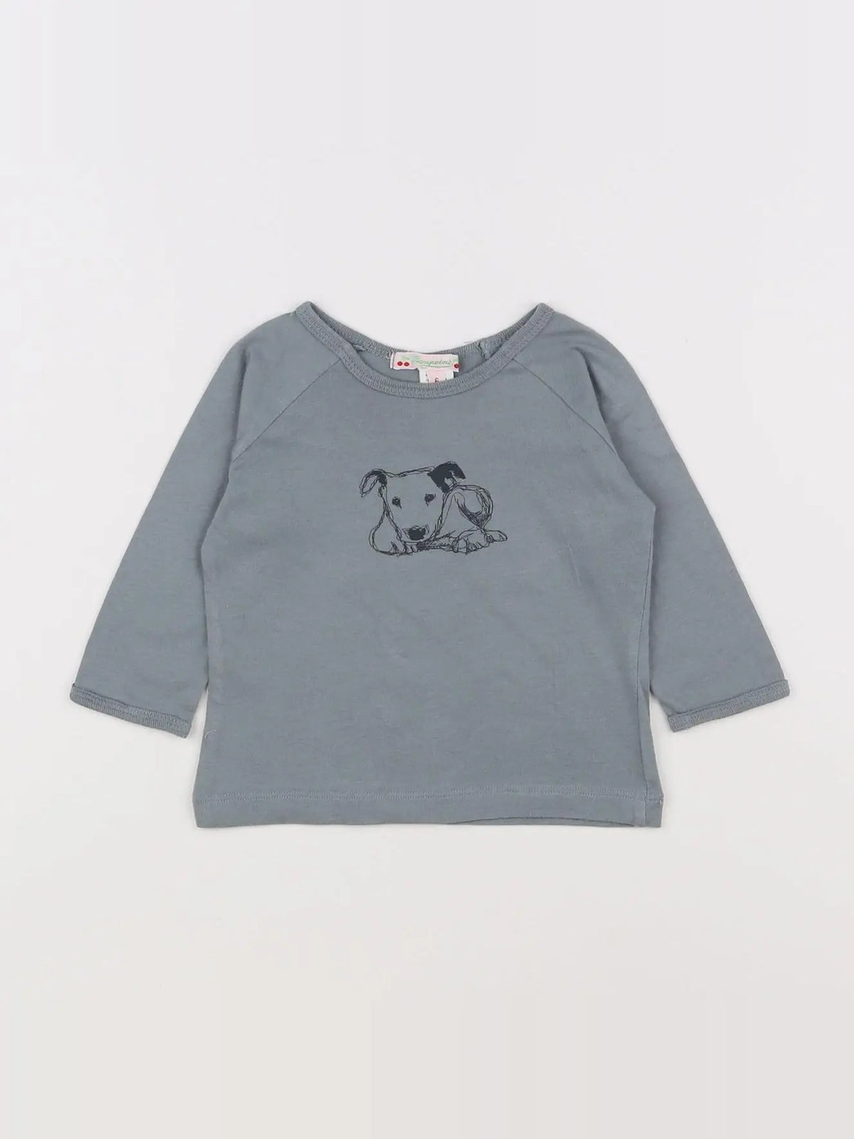 Bonpoint - tee-shirt bleu - 6 mois