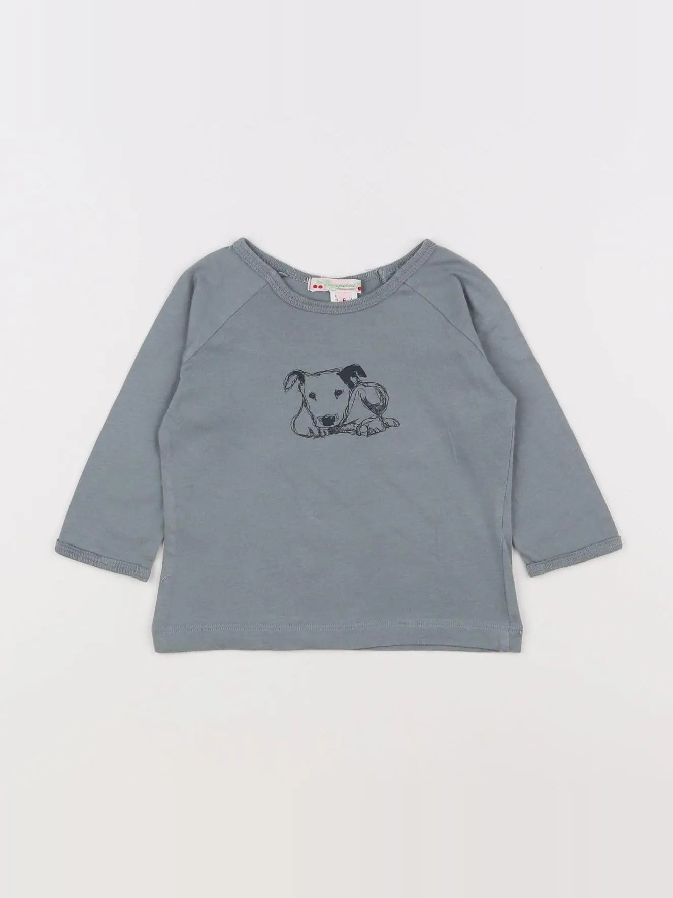 Bonpoint - tee-shirt bleu - 6 mois