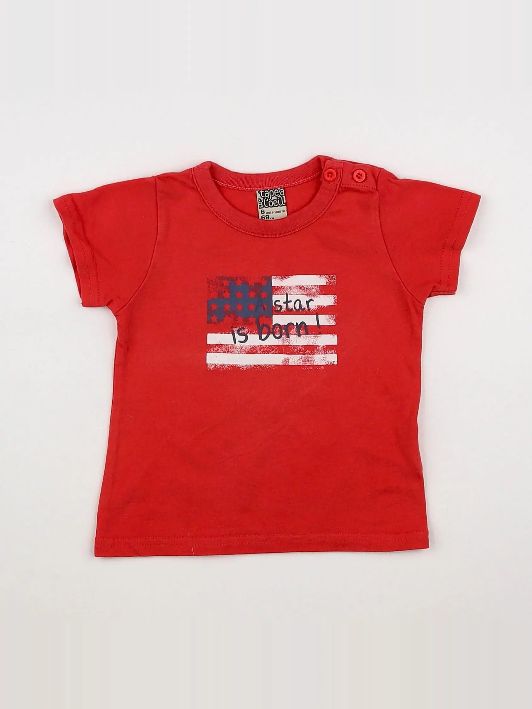 Tape à l'oeil - tee-shirt rouge - 6 mois