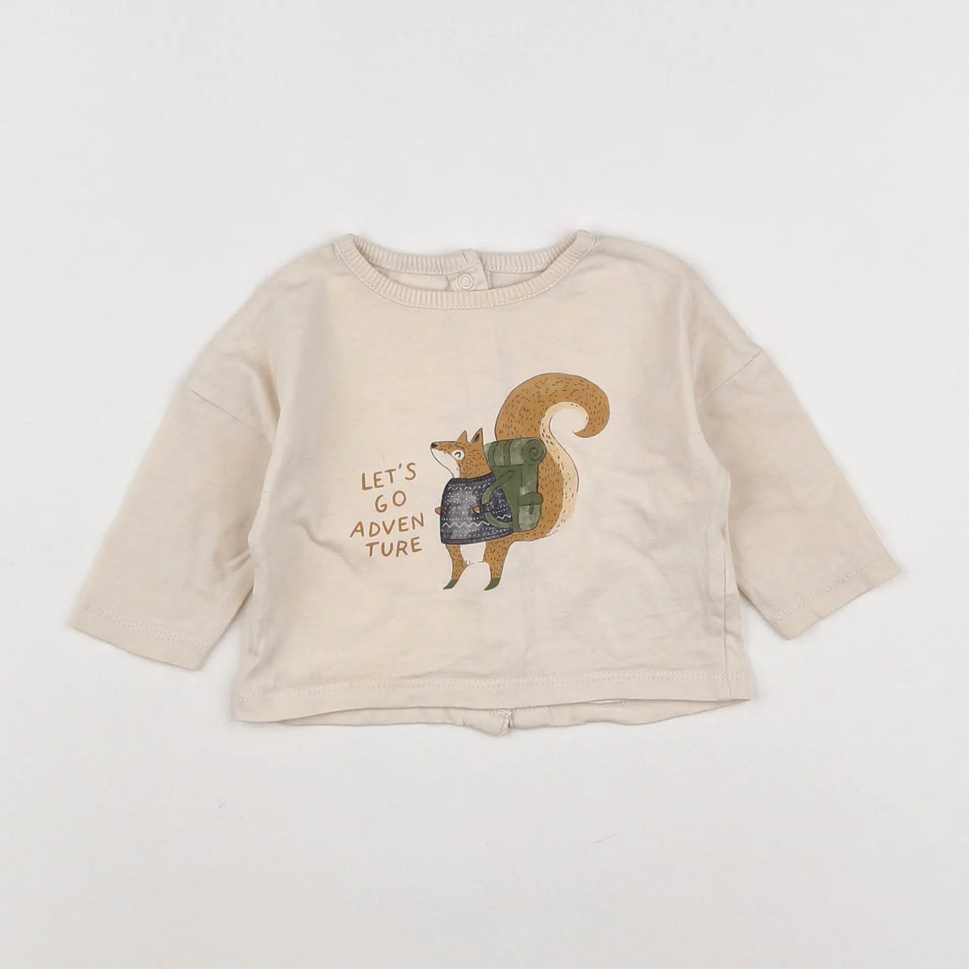Vertbaudet - tee-shirt beige - 3 mois