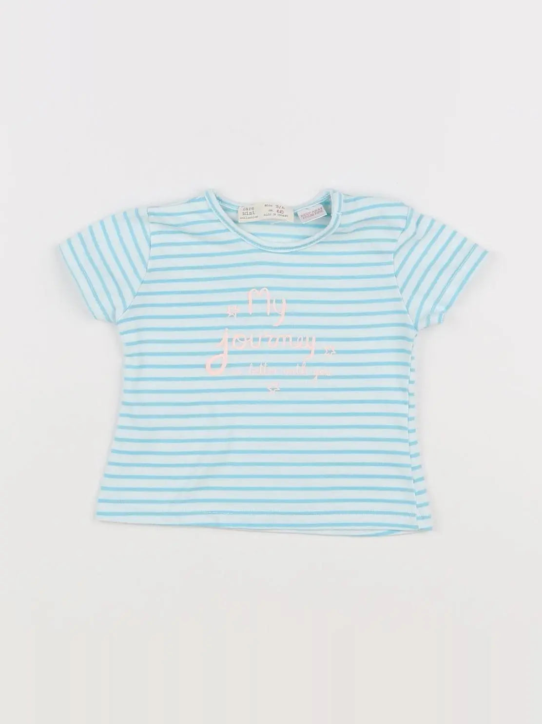 Zara - tee-shirt bleu - 3/6 mois