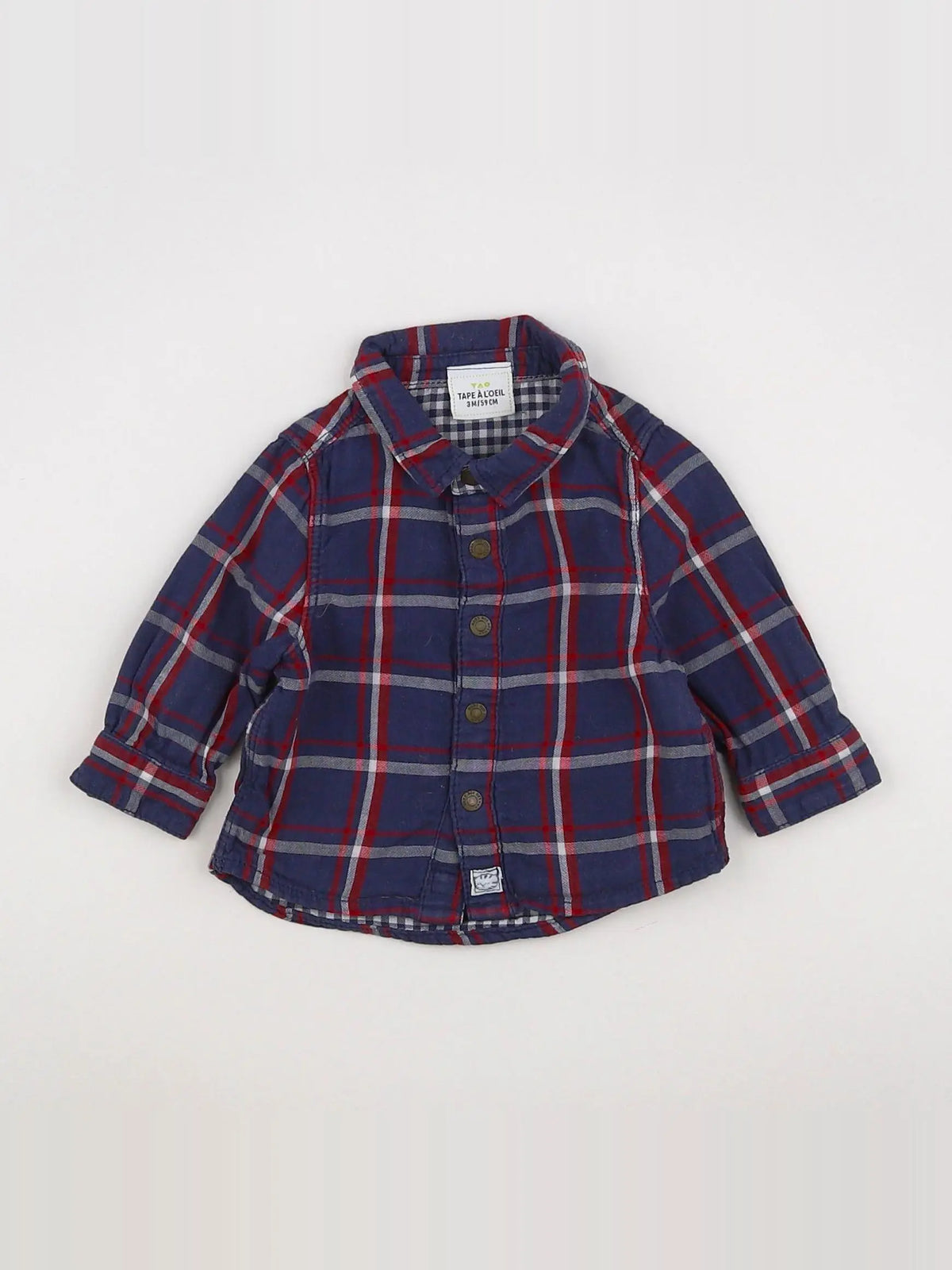 Tape à l'oeil - chemise bleu - 3 mois