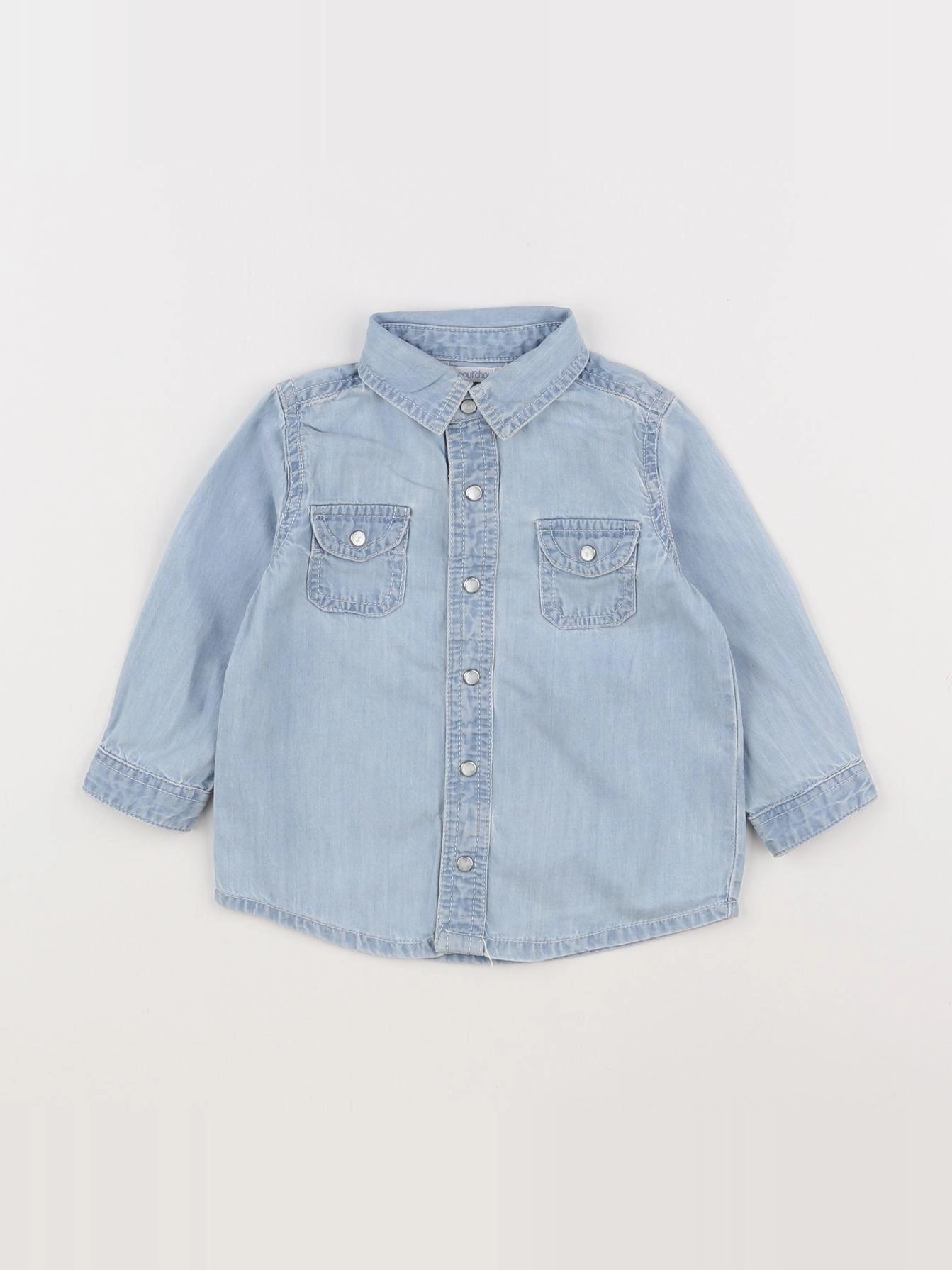 Boutchou - chemise bleu - 9 mois