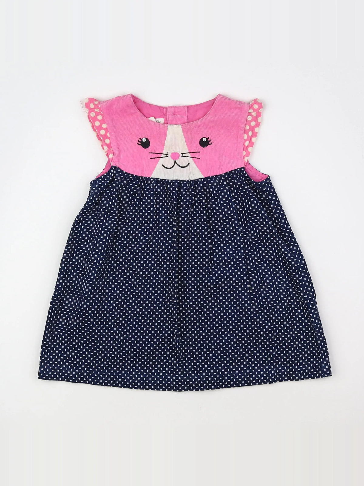 H&M - robe rose, bleu - 9/12 mois
