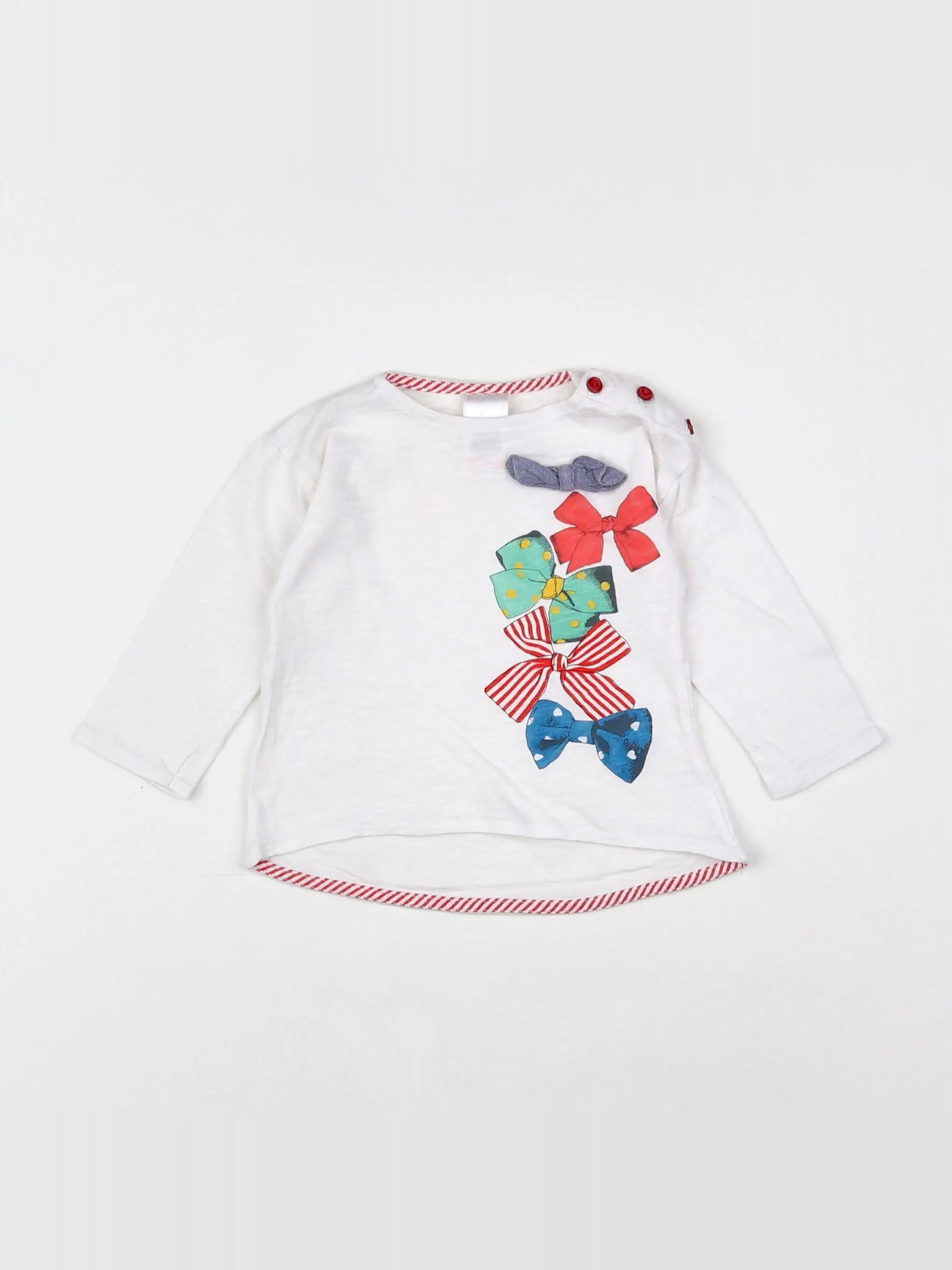 Zara - tee-shirt blanc, multicolore - 3/6 mois