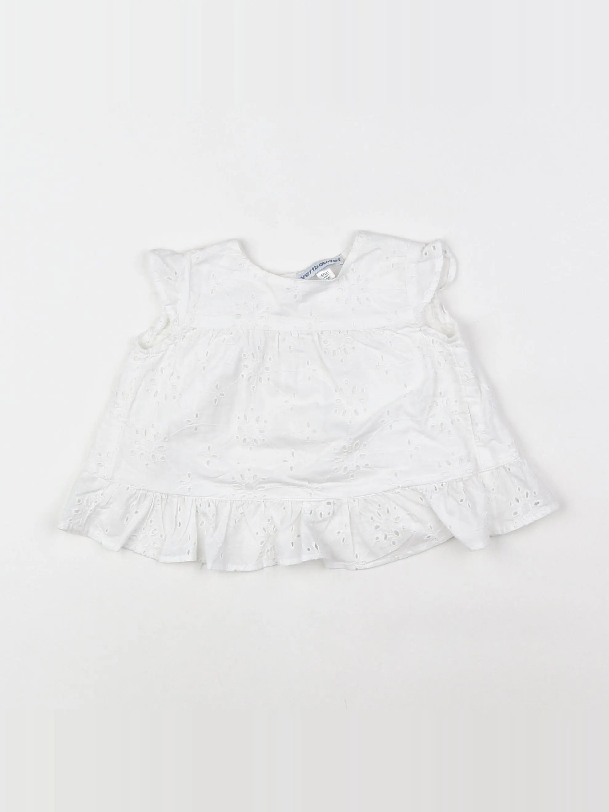 Vertbaudet - blouse blanc - 6 mois