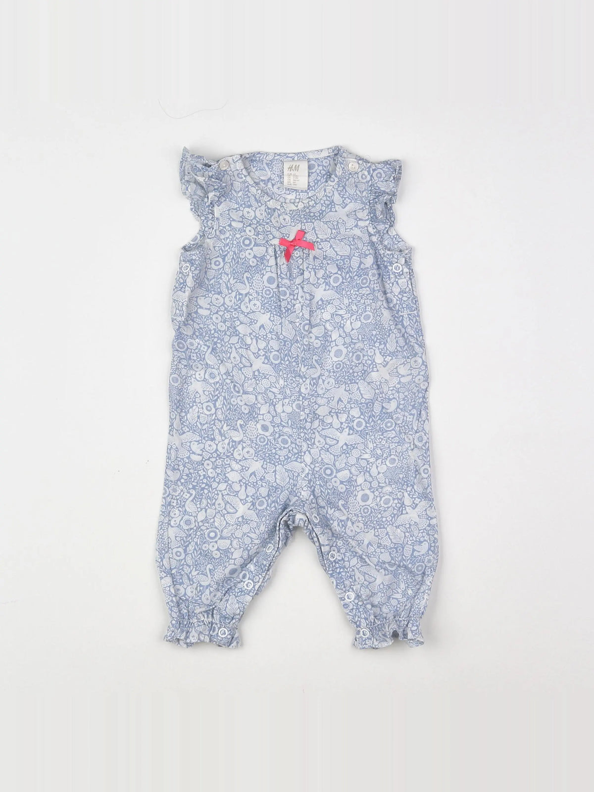 H&M - combinaison blanc, bleu - 3 mois