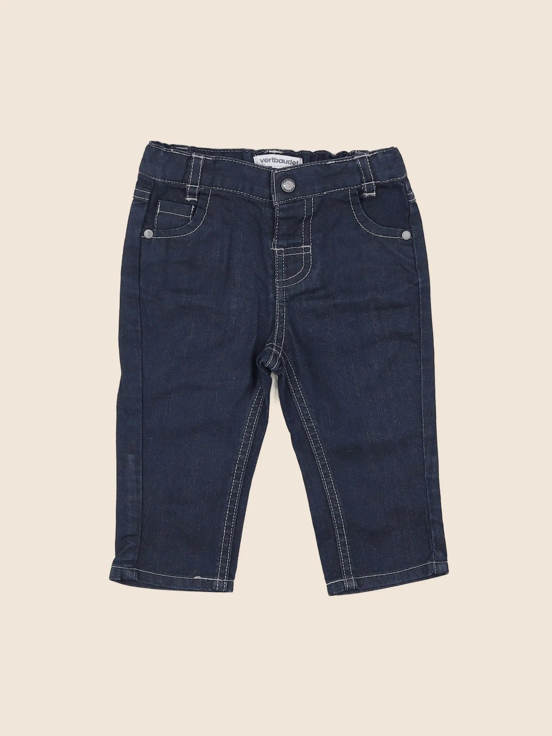 Vertbaudet - jean bleu - 9 mois