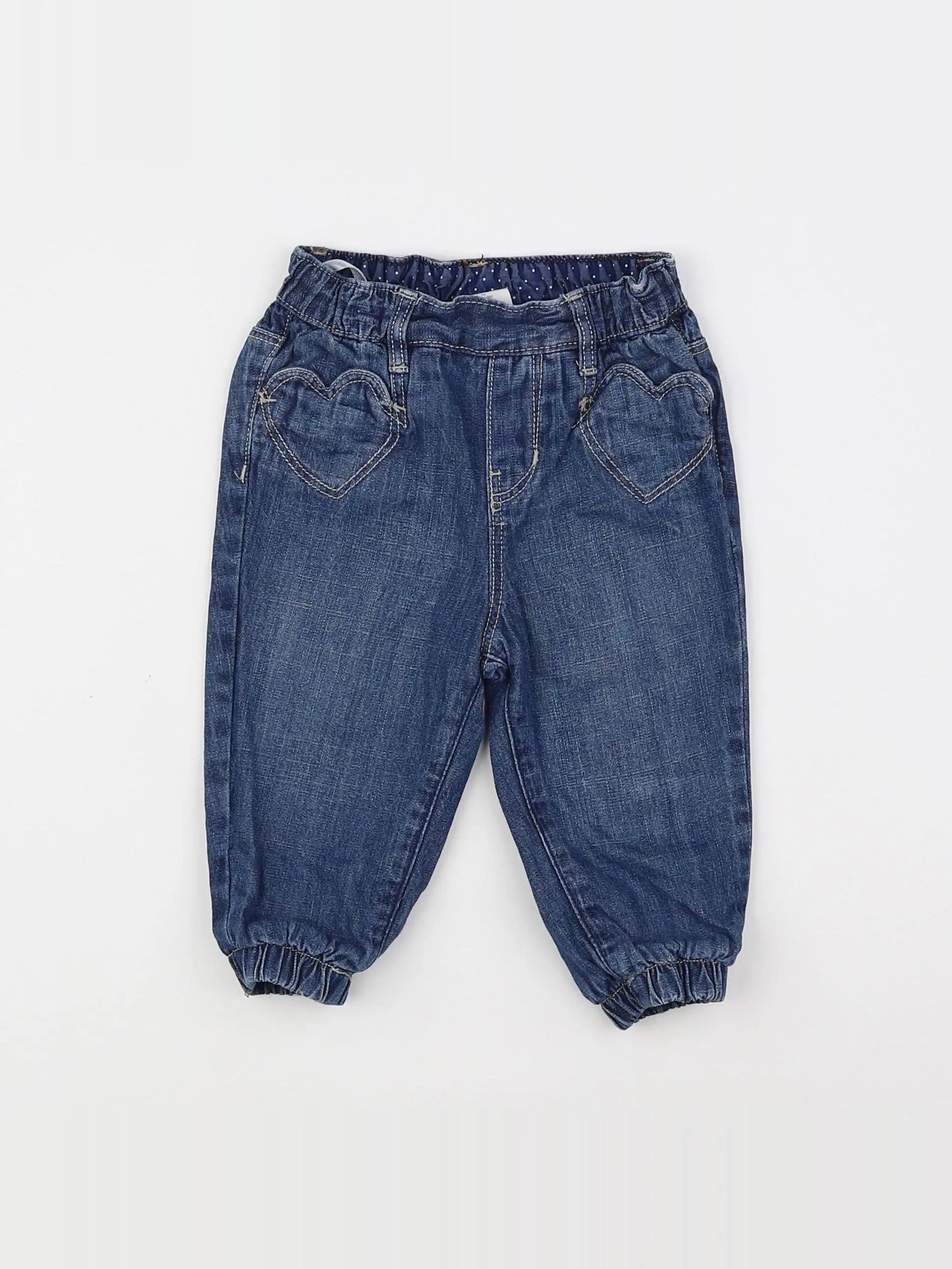 H&M - jean bleu - 6/9 mois