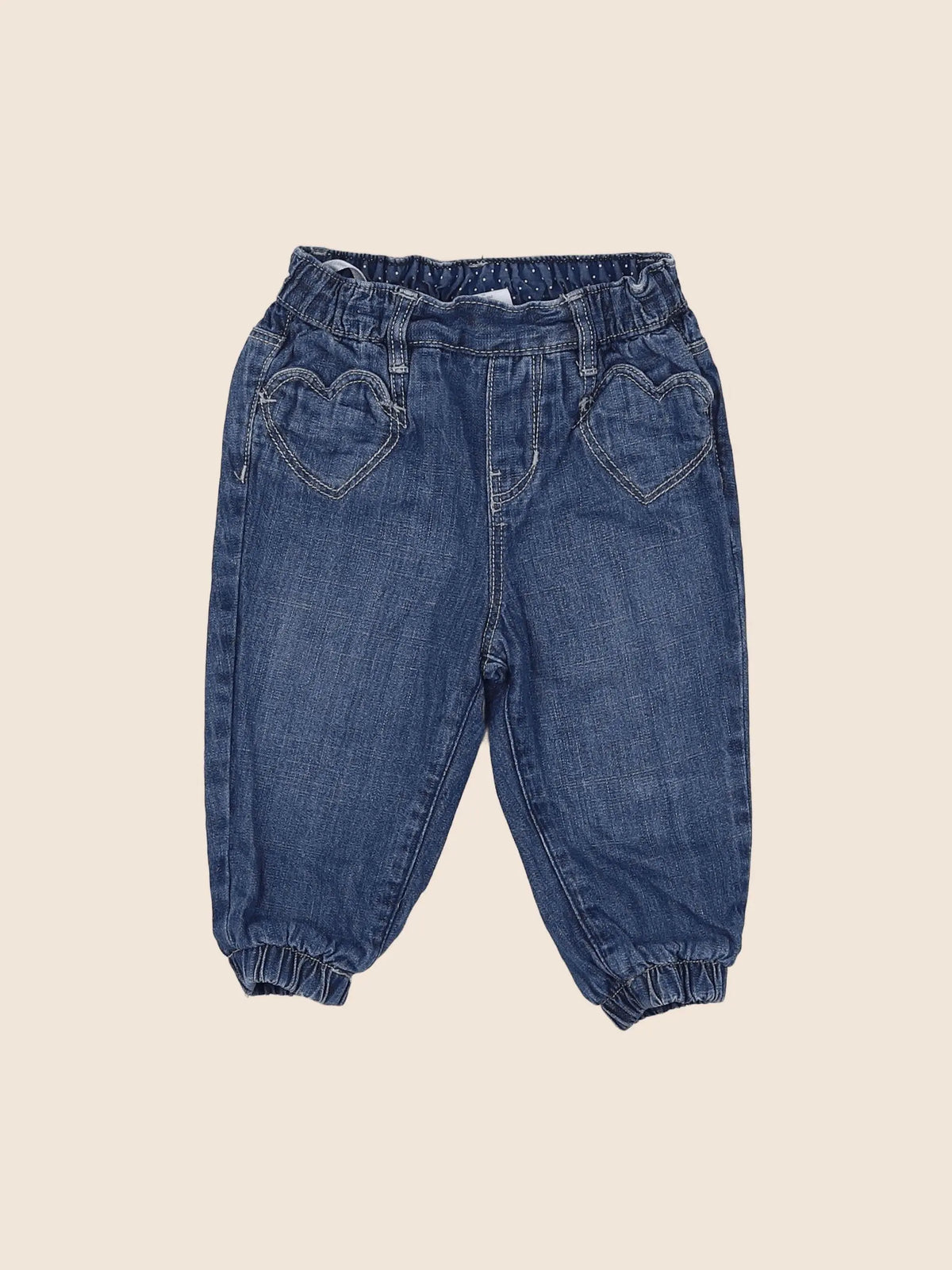H&M - jean bleu - 6/9 mois
