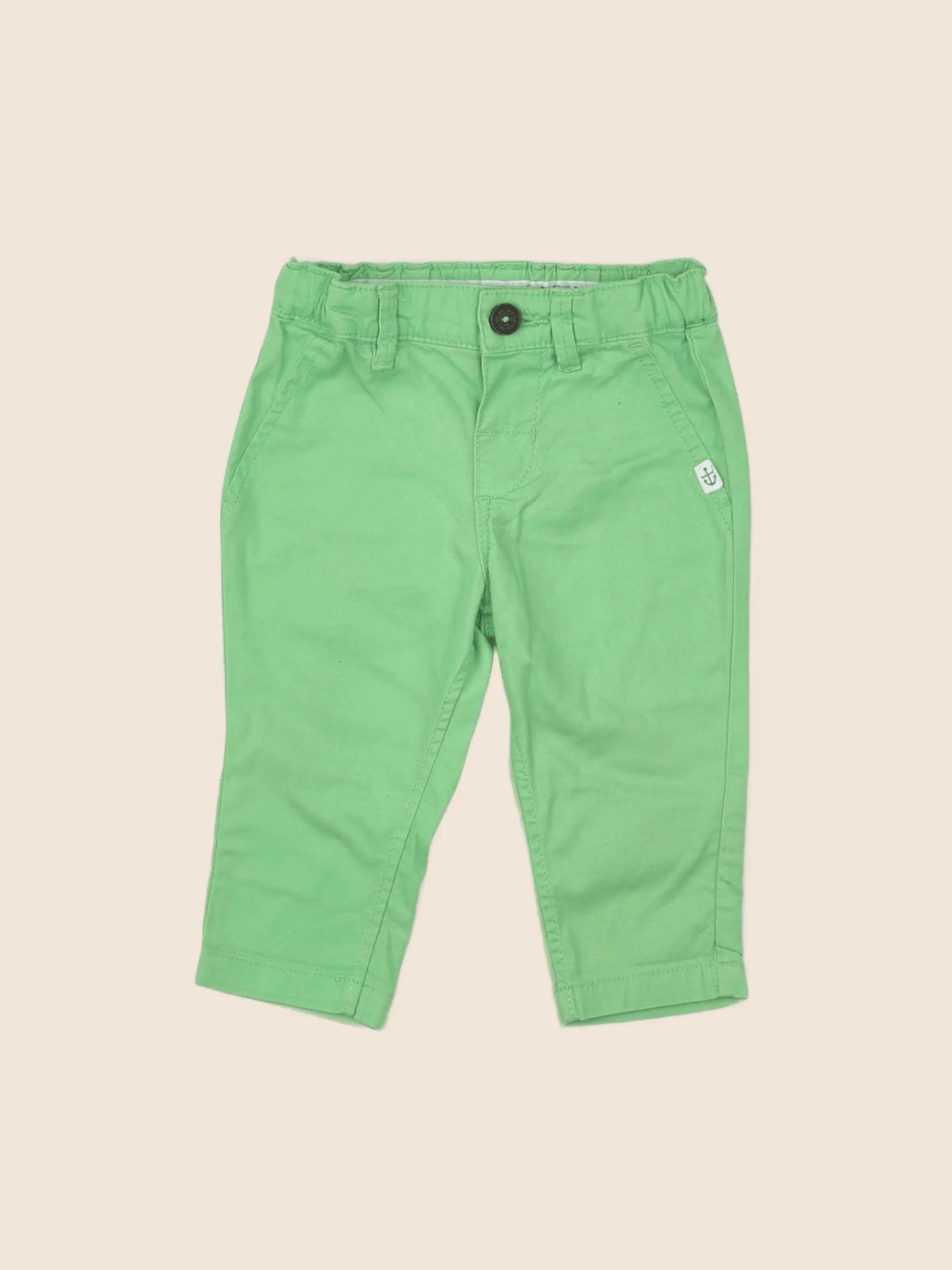 H&M - pantalon vert - 3/6 mois