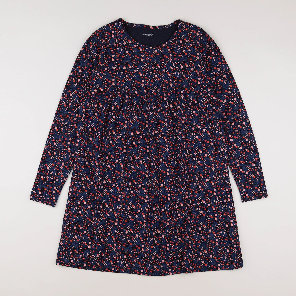 Vertbaudet - robe bleu, rouge - 10 ans