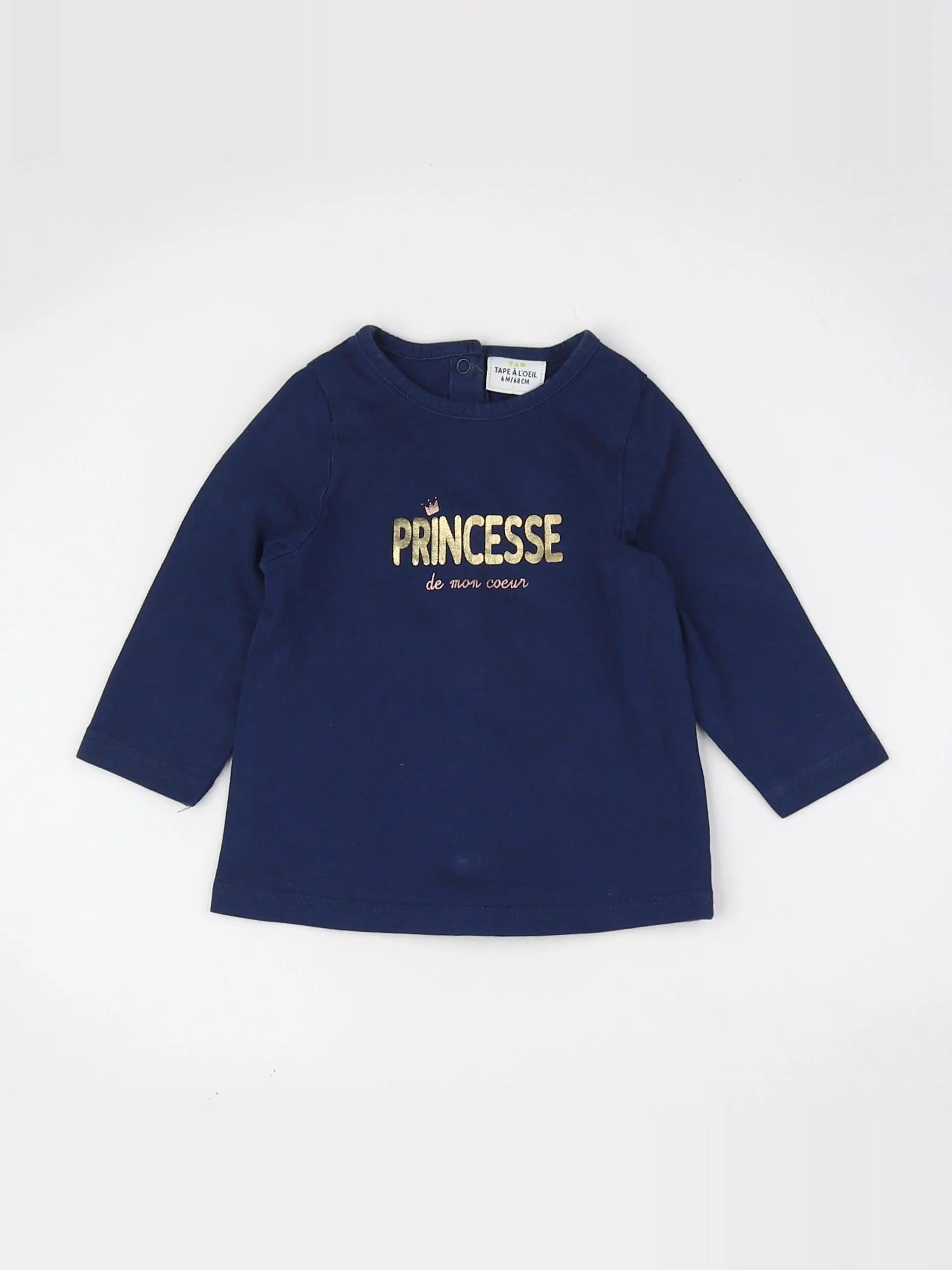 Tape à l'oeil - tee-shirt bleu - 6 mois