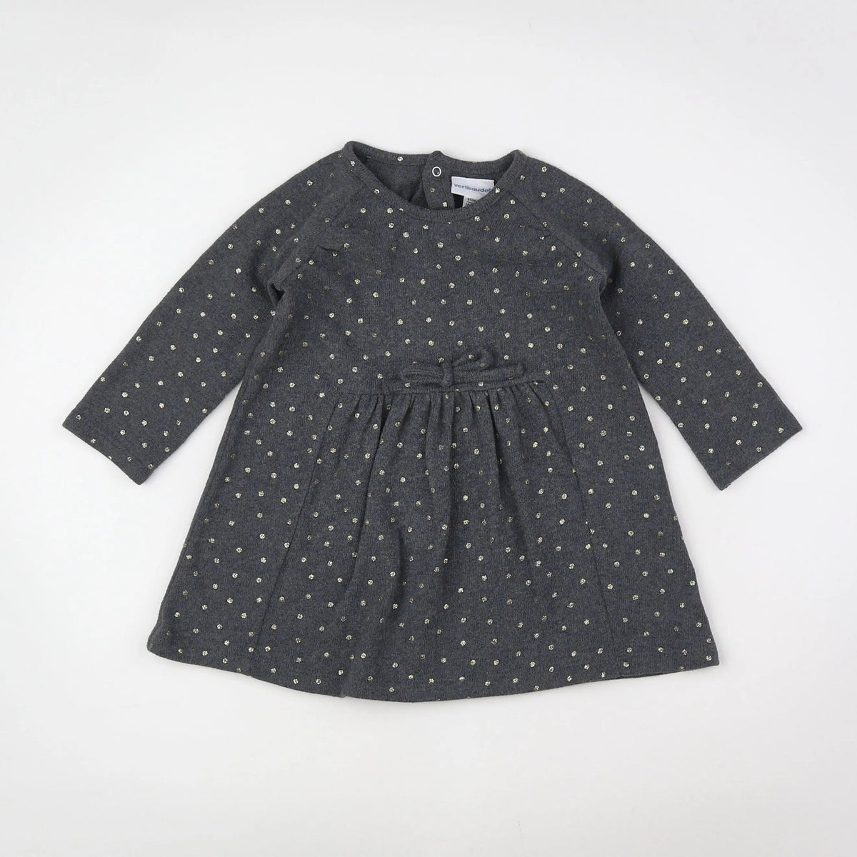 Vertbaudet - robe gris - 18 mois