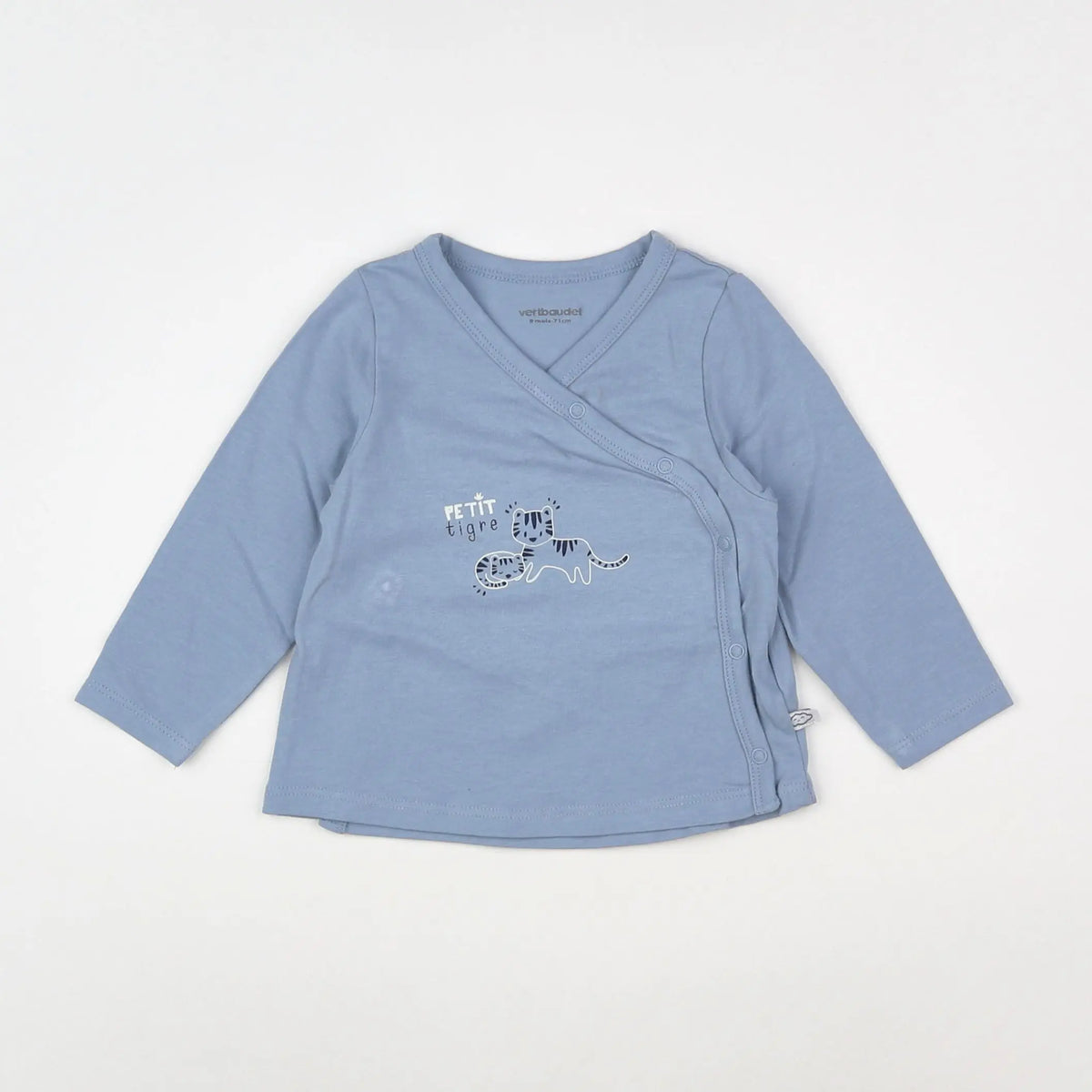 Vertbaudet - tee-shirt bleu - 9 mois