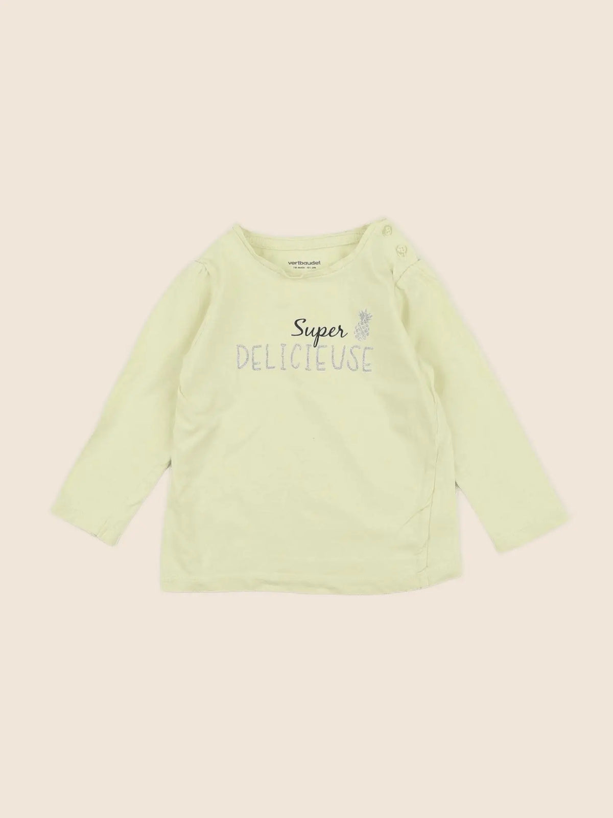 Vertbaudet - tee-shirt jaune - 18 mois