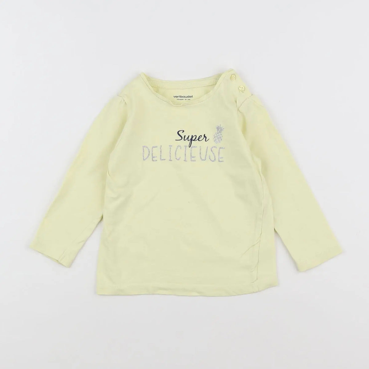 Vertbaudet - tee-shirt jaune - 18 mois