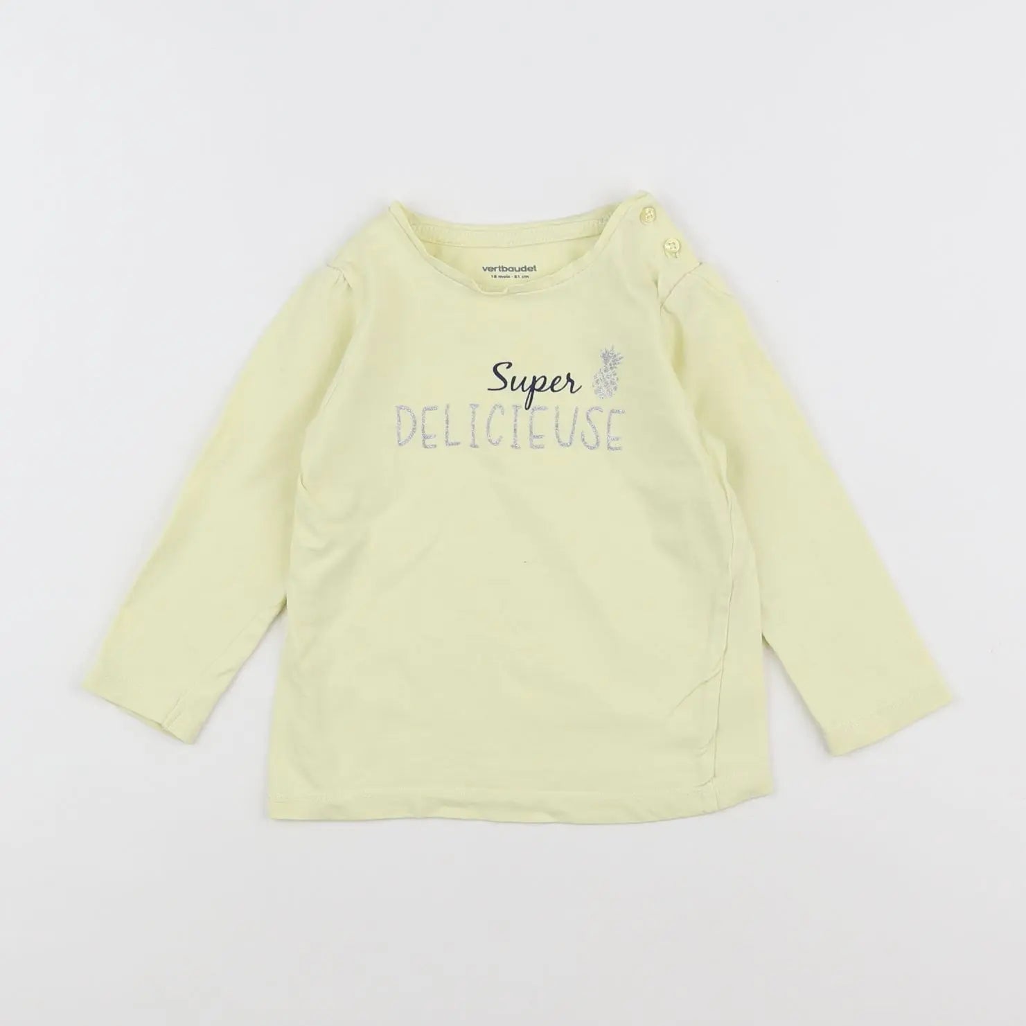 Vertbaudet - tee-shirt jaune - 18 mois