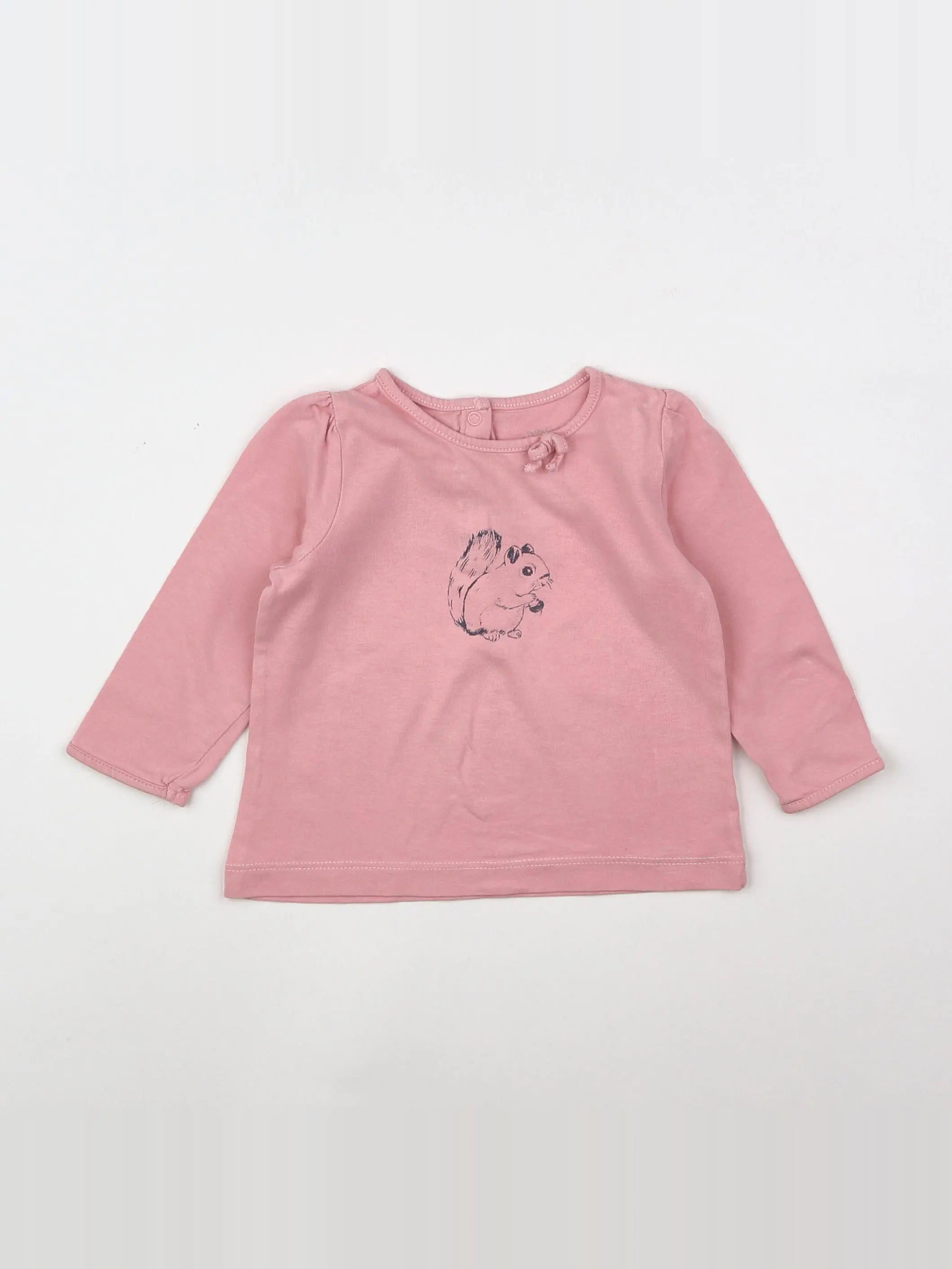 Boutchou - tee-shirt rose - 12 mois