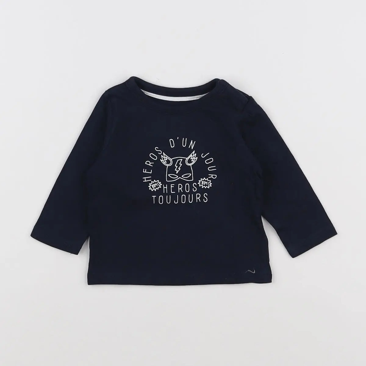 Vertbaudet - tee-shirt bleu - 3 mois