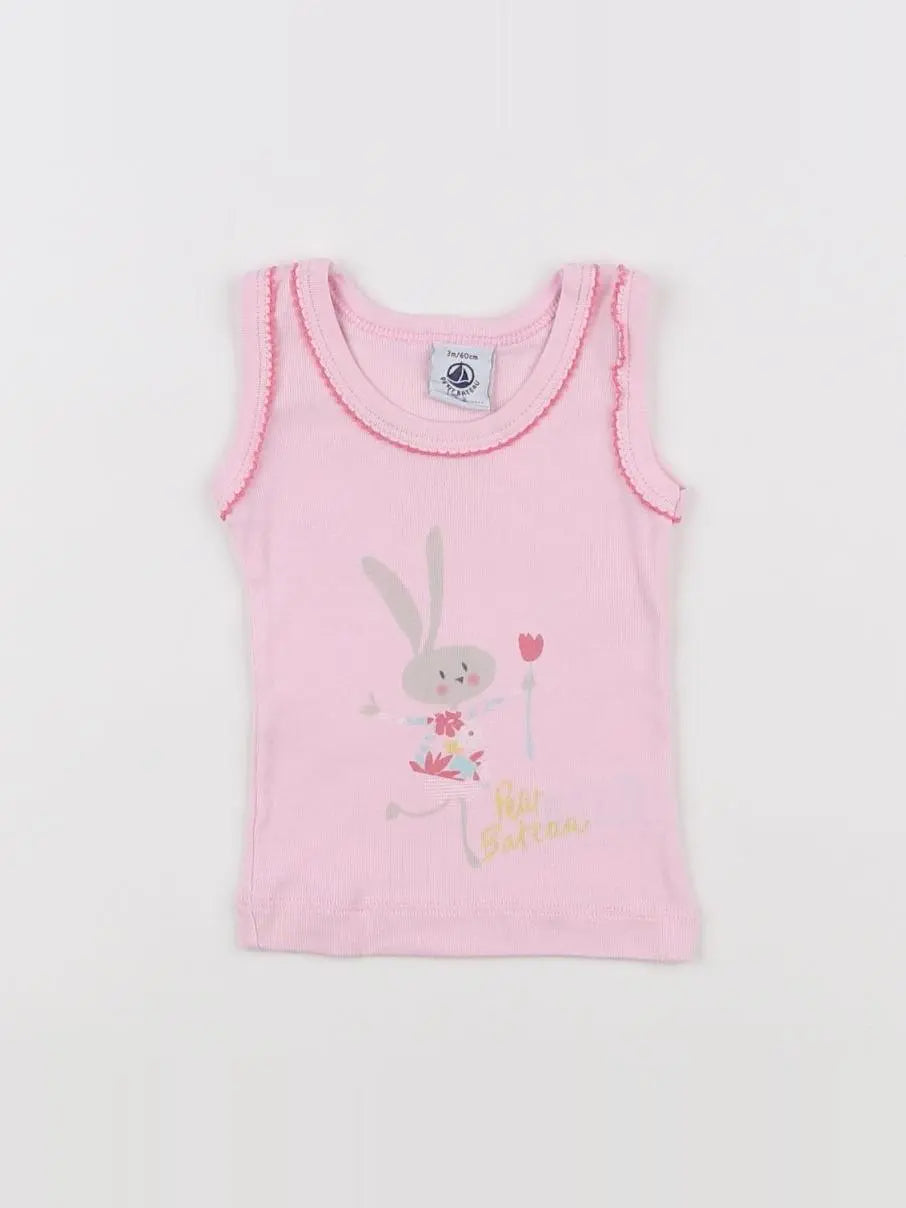 Petit Bateau - maillot de corps rose - 3 mois