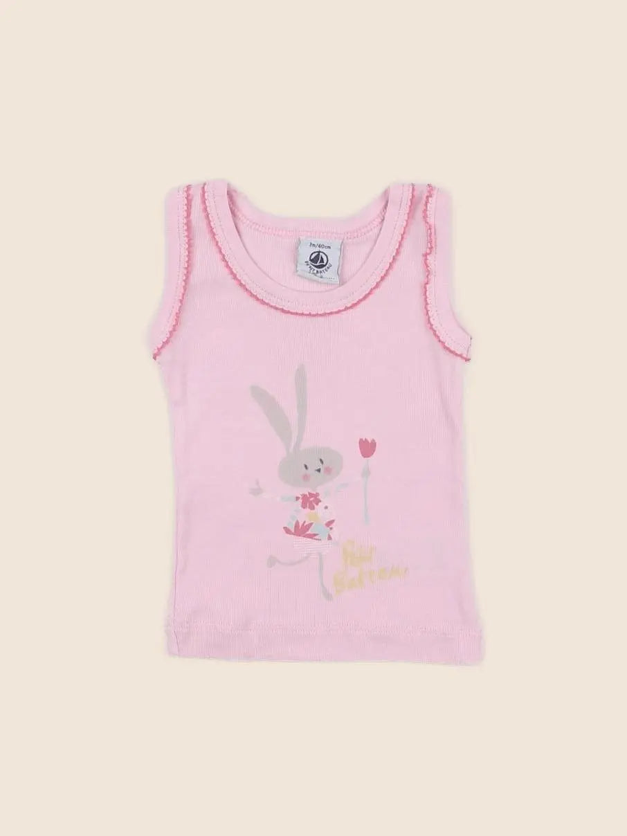 Petit Bateau - maillot de corps rose - 3 mois