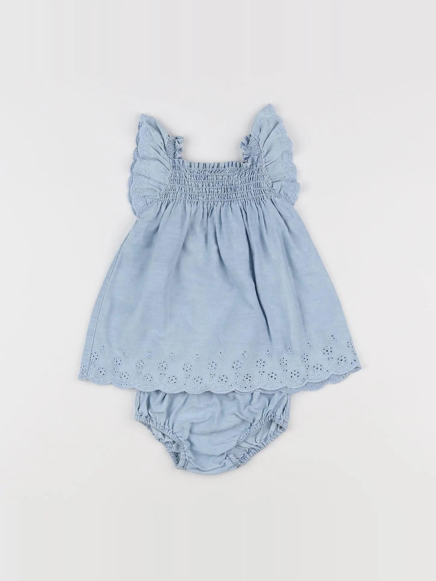 Zara - robe bleu - 3/6 mois