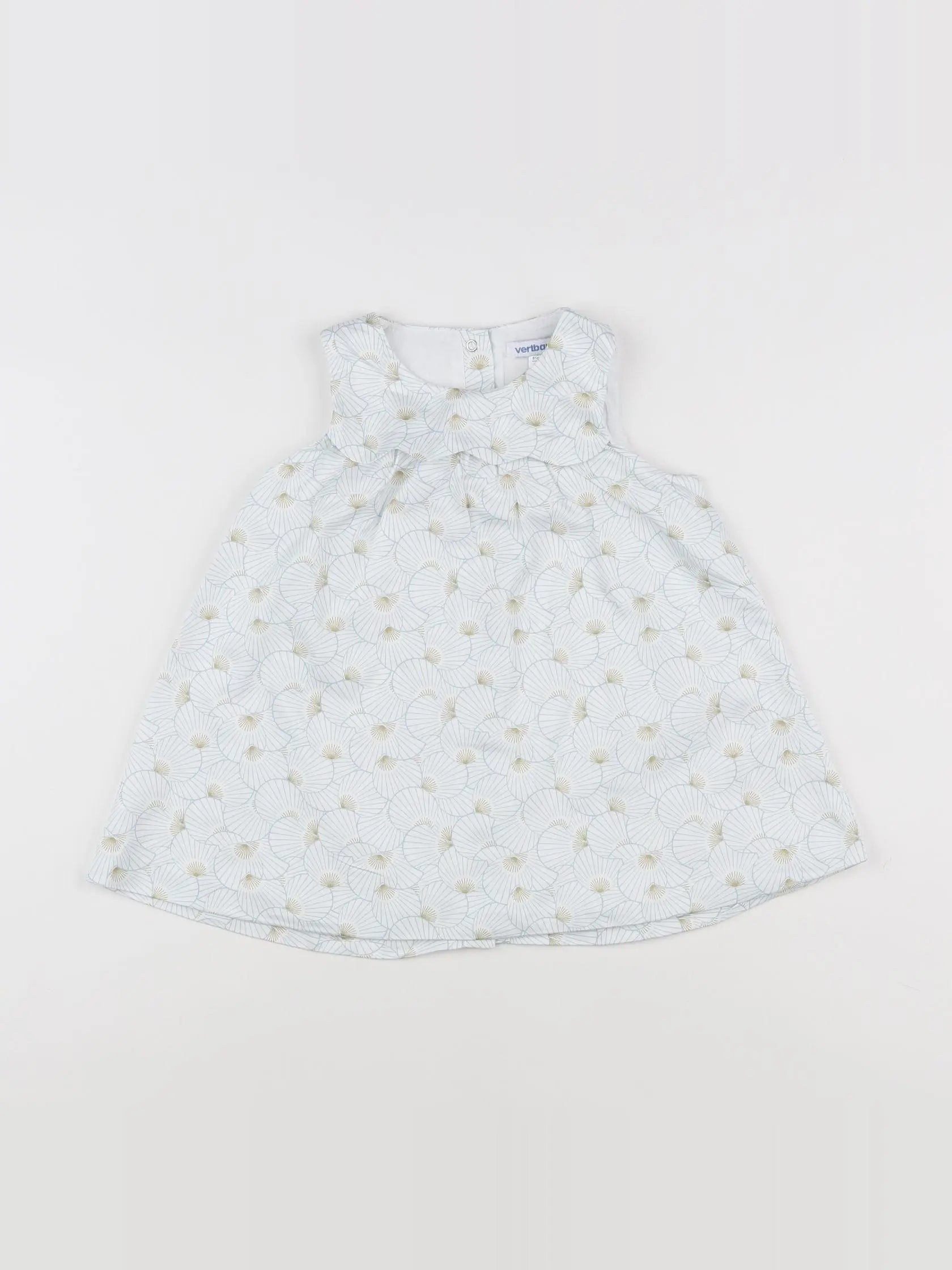 Vertbaudet - robe blanc, bleu - 18 mois