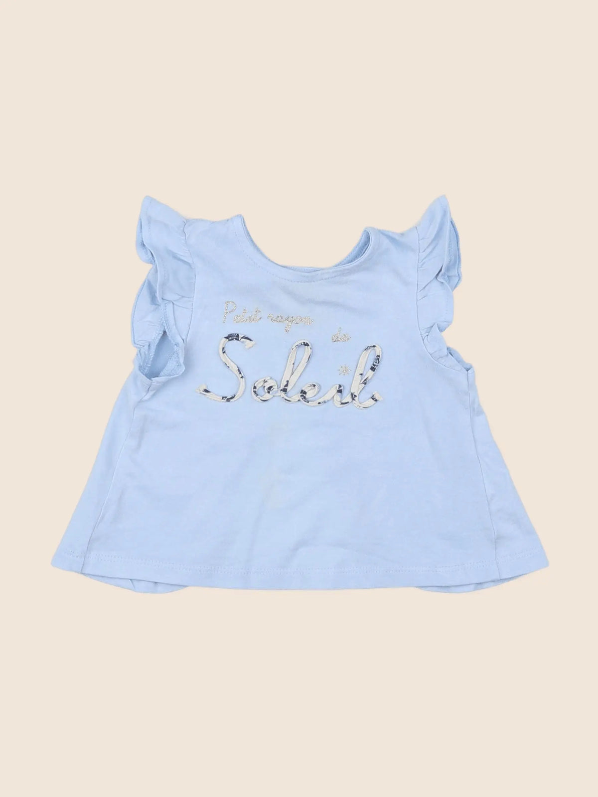 Tape à l'oeil - tee-shirt bleu, or - 6 mois
