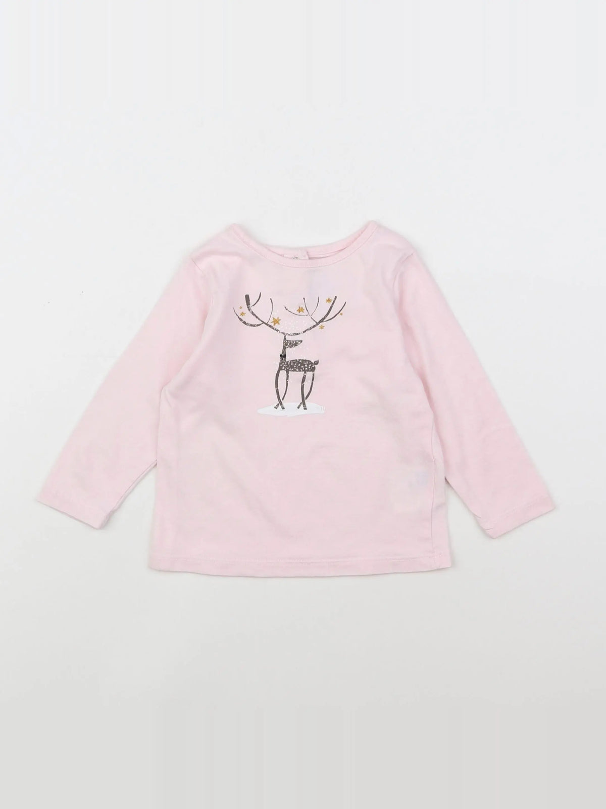 Cadet Rousselle - tee-shirt rose, or - 12 mois