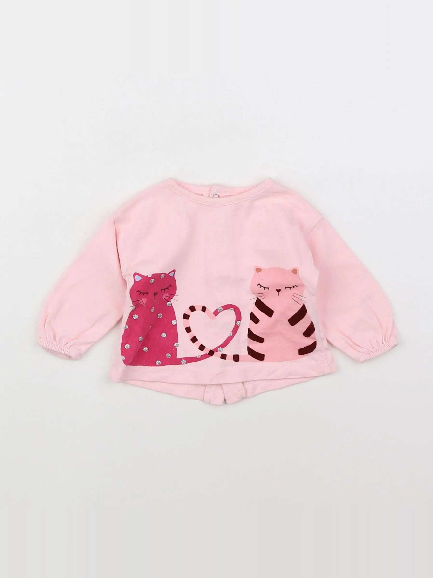 Catimini - tee-shirt rose - 1 mois