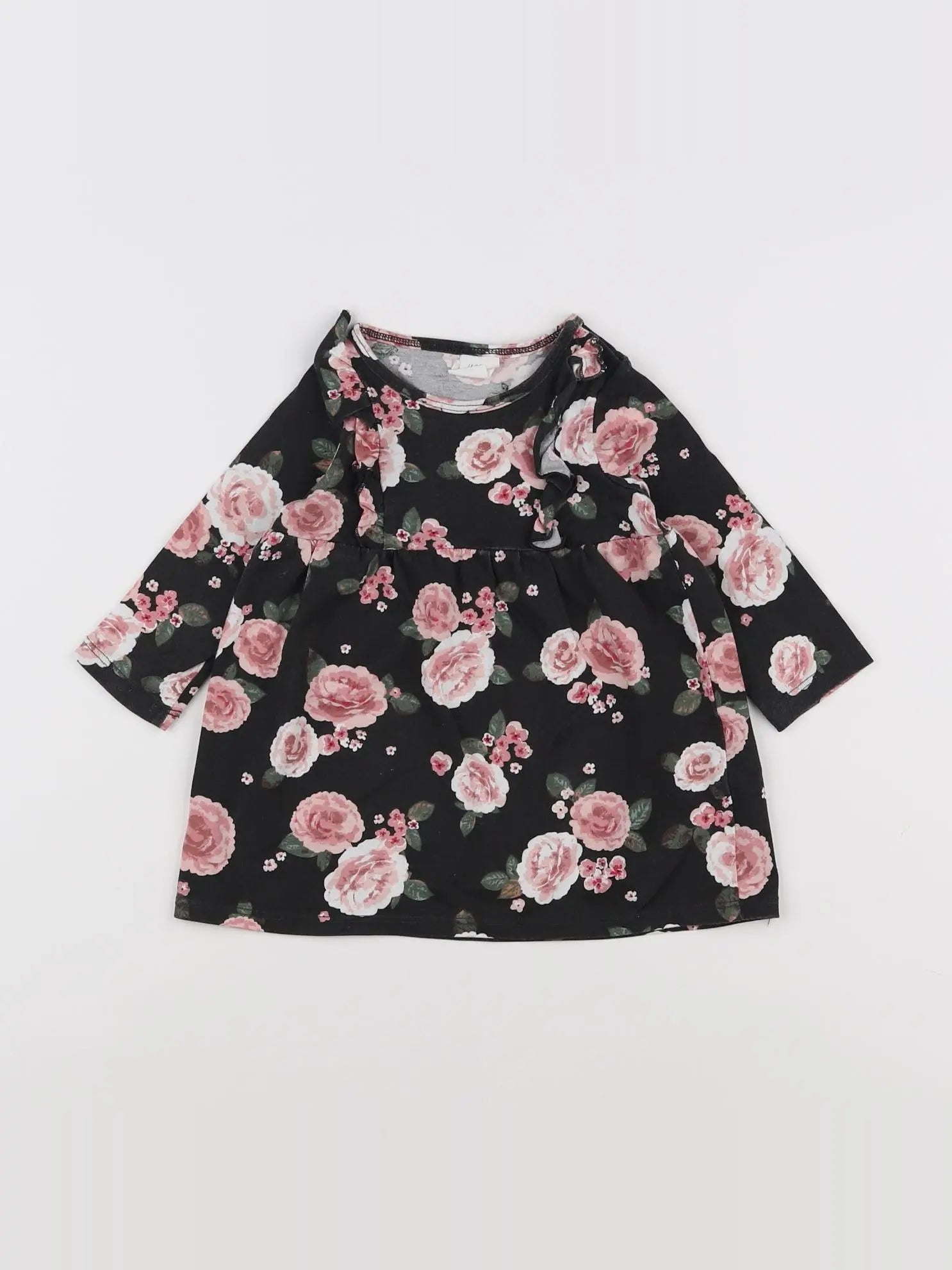H&M - robe noir, rose - 3/6 mois