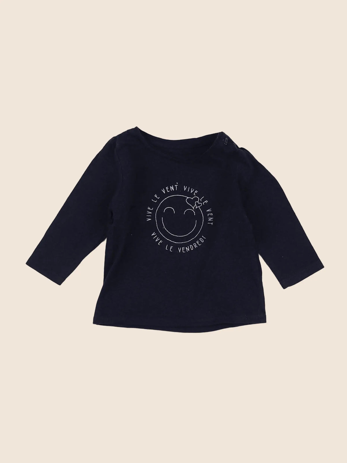 Vertbaudet - tee-shirt bleu - 3 mois
