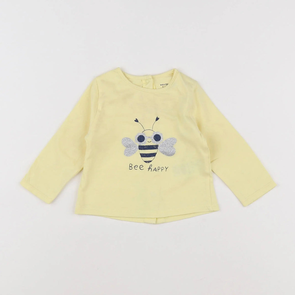 Vertbaudet - tee-shirt jaune - 6 mois