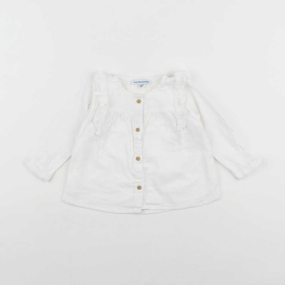 Vertbaudet - chemise blanc - 6 mois