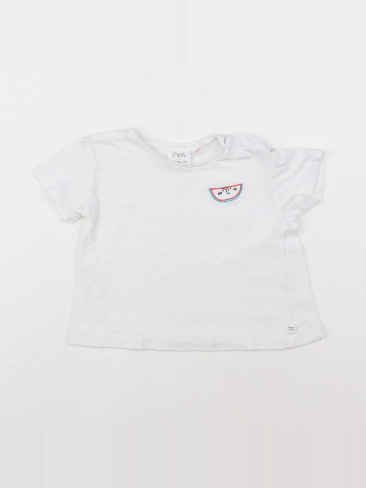 Zara - tee-shirt blanc - 9/12 mois