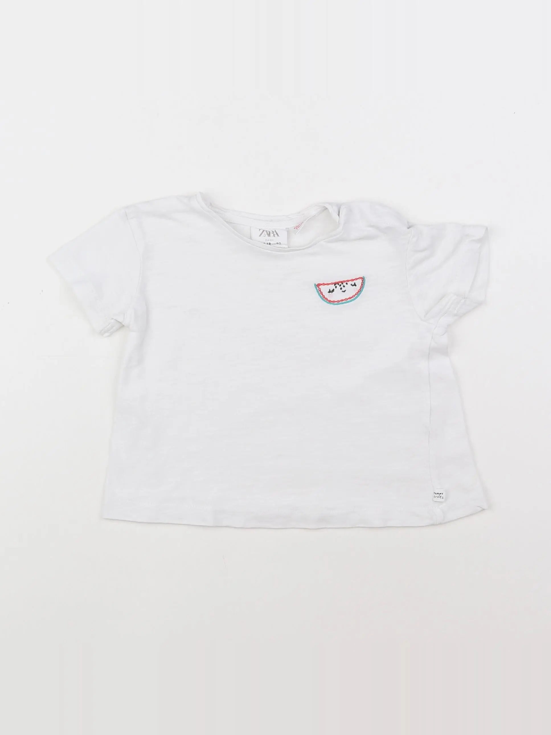 Zara - tee-shirt blanc - 9/12 mois