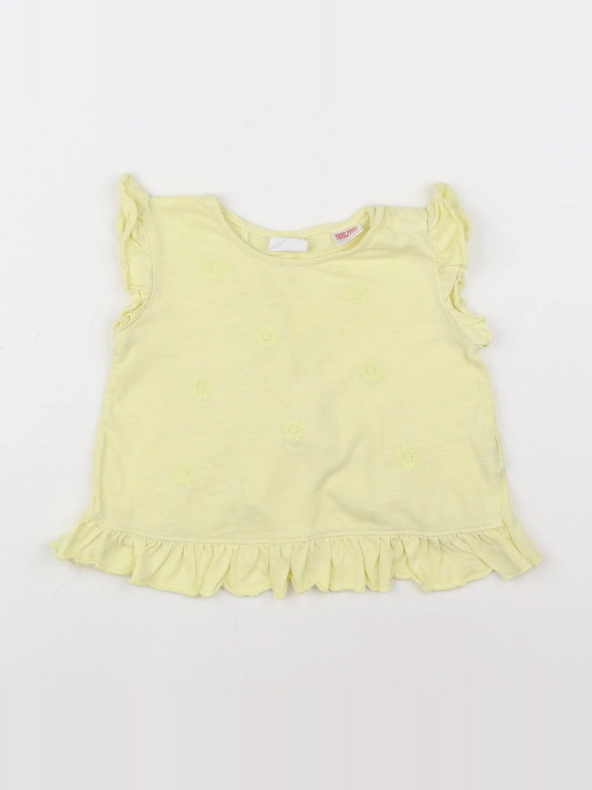 Zara - tee-shirt jaune - 12/18 mois