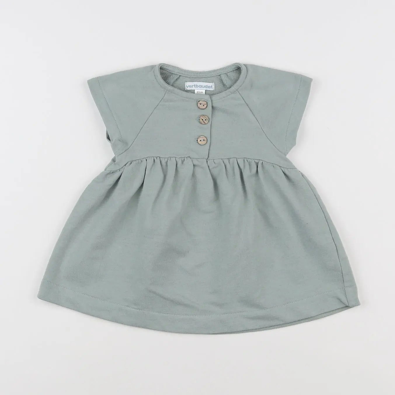 Vertbaudet - robe vert - 6 mois