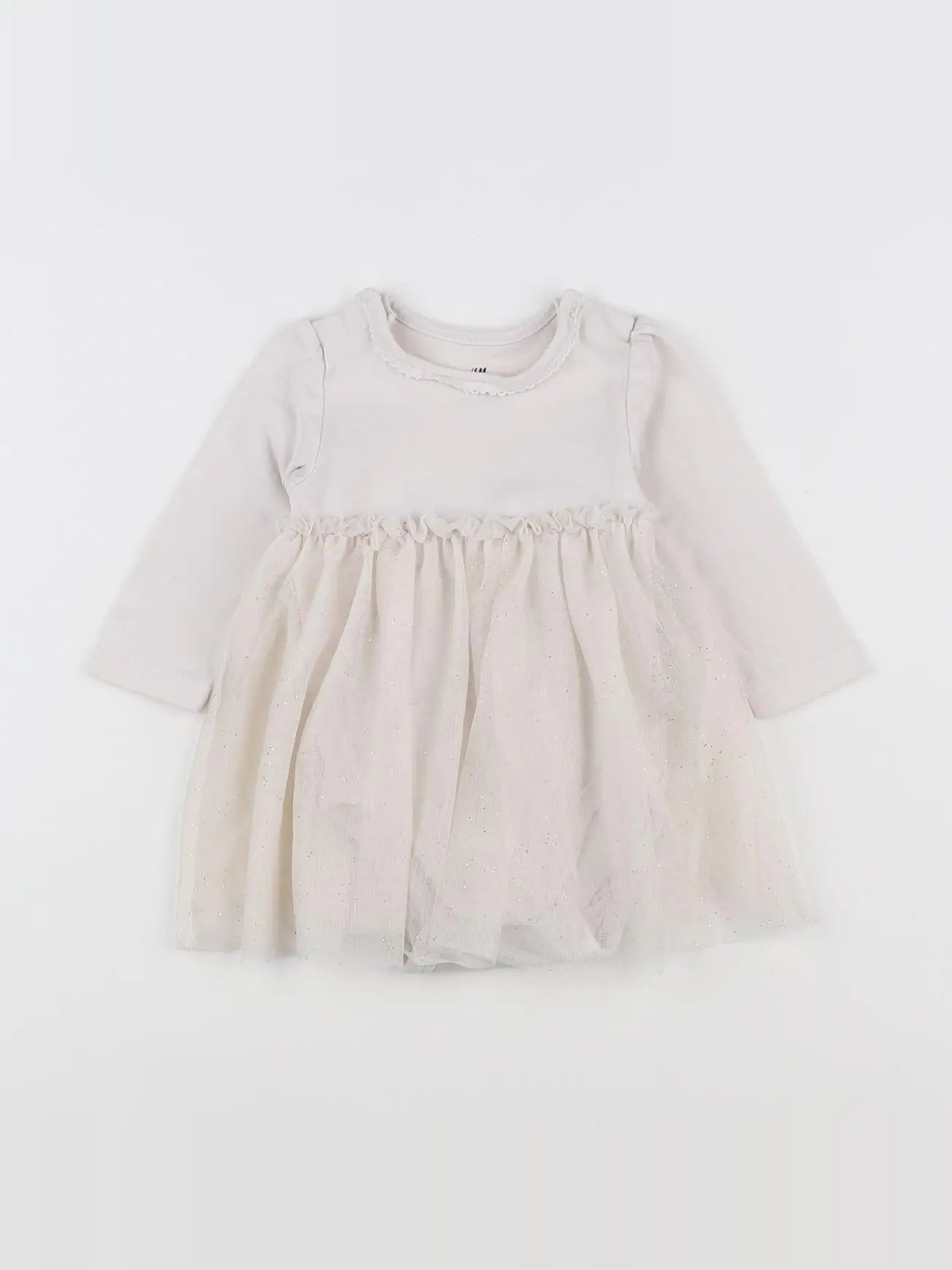 H&M - robe beige - 3 mois