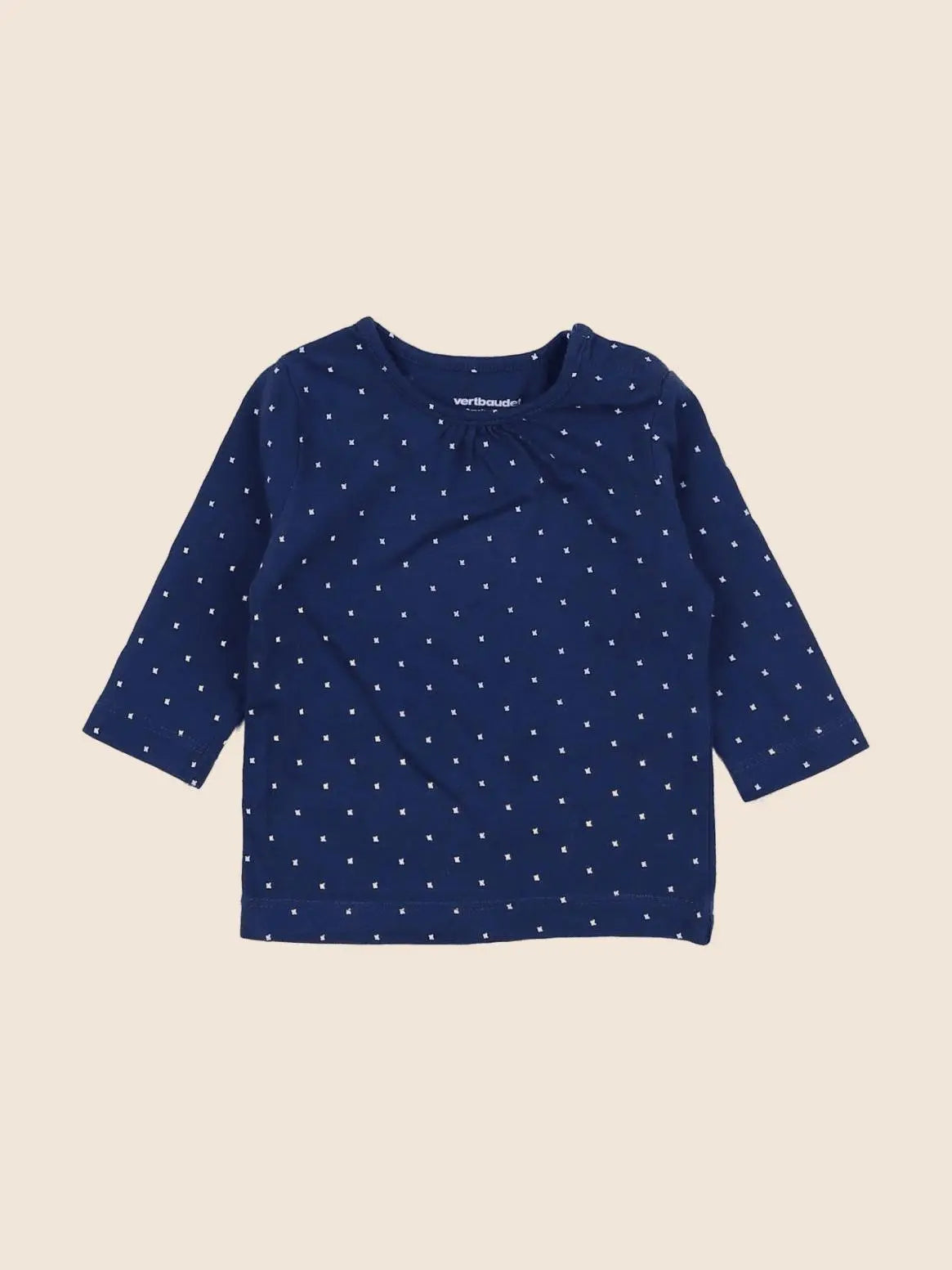 Vertbaudet - tee-shirt bleu - 3 mois