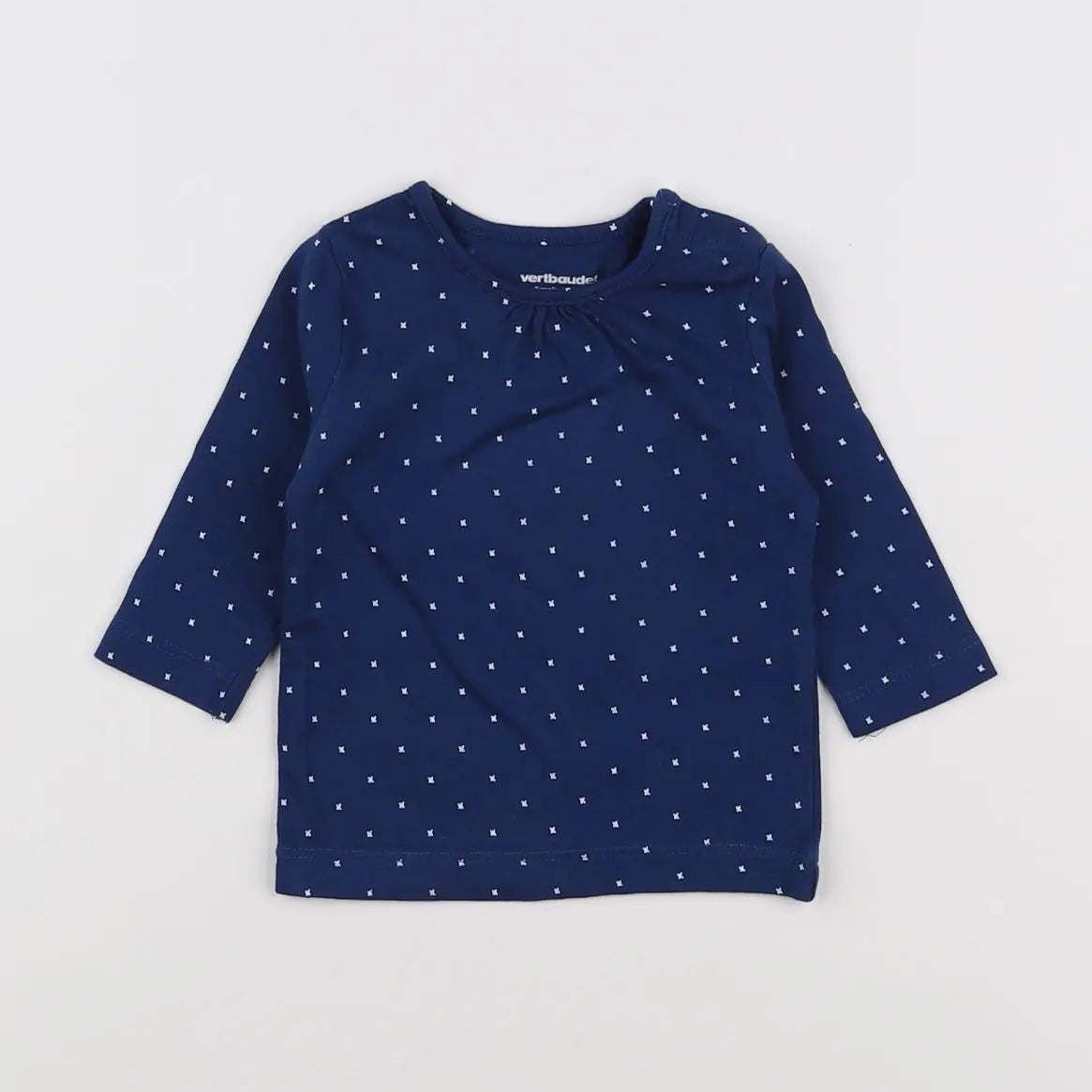 Vertbaudet - tee-shirt bleu - 3 mois