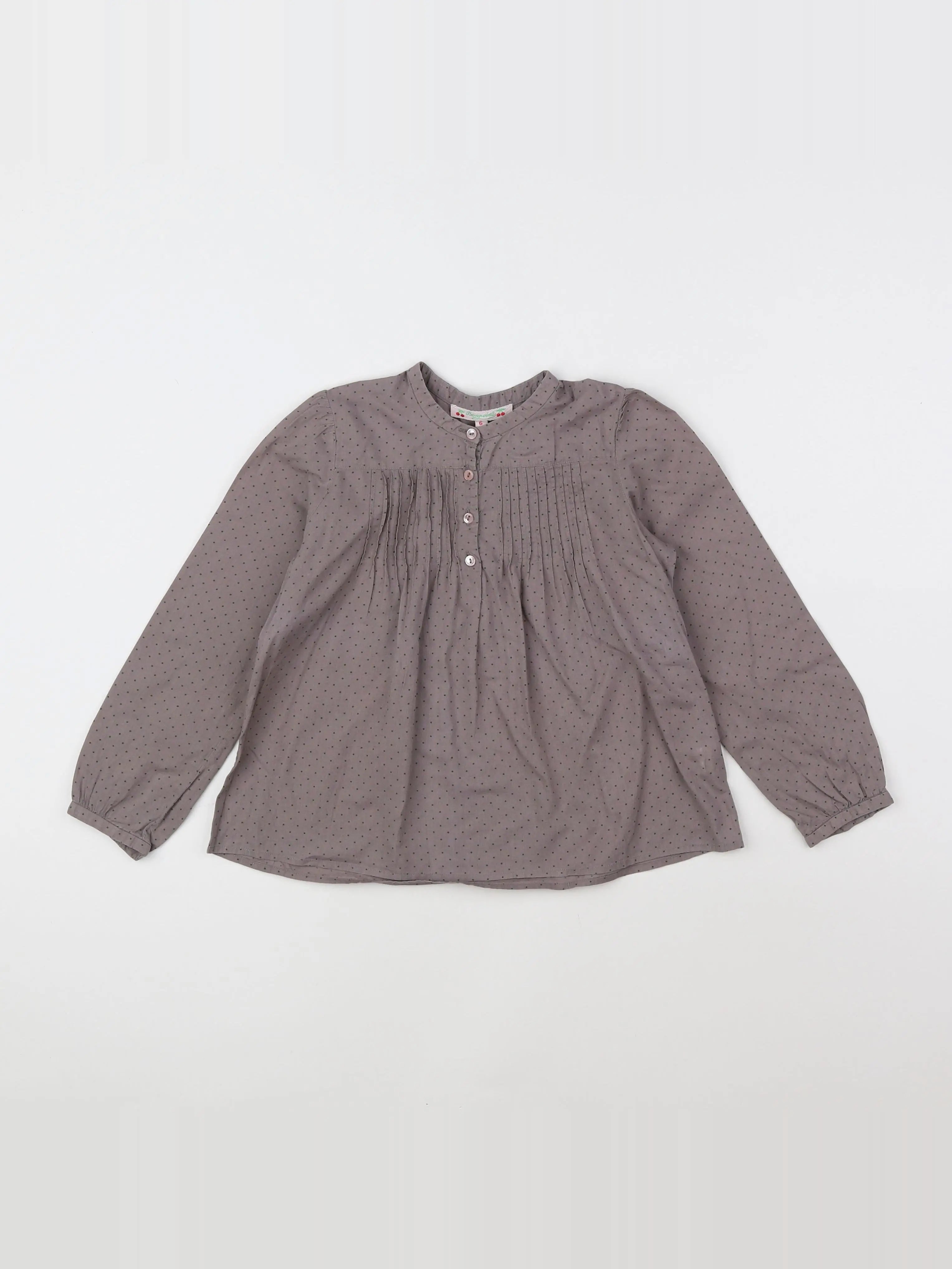 Bonpoint - blouse taupe - 6 ans