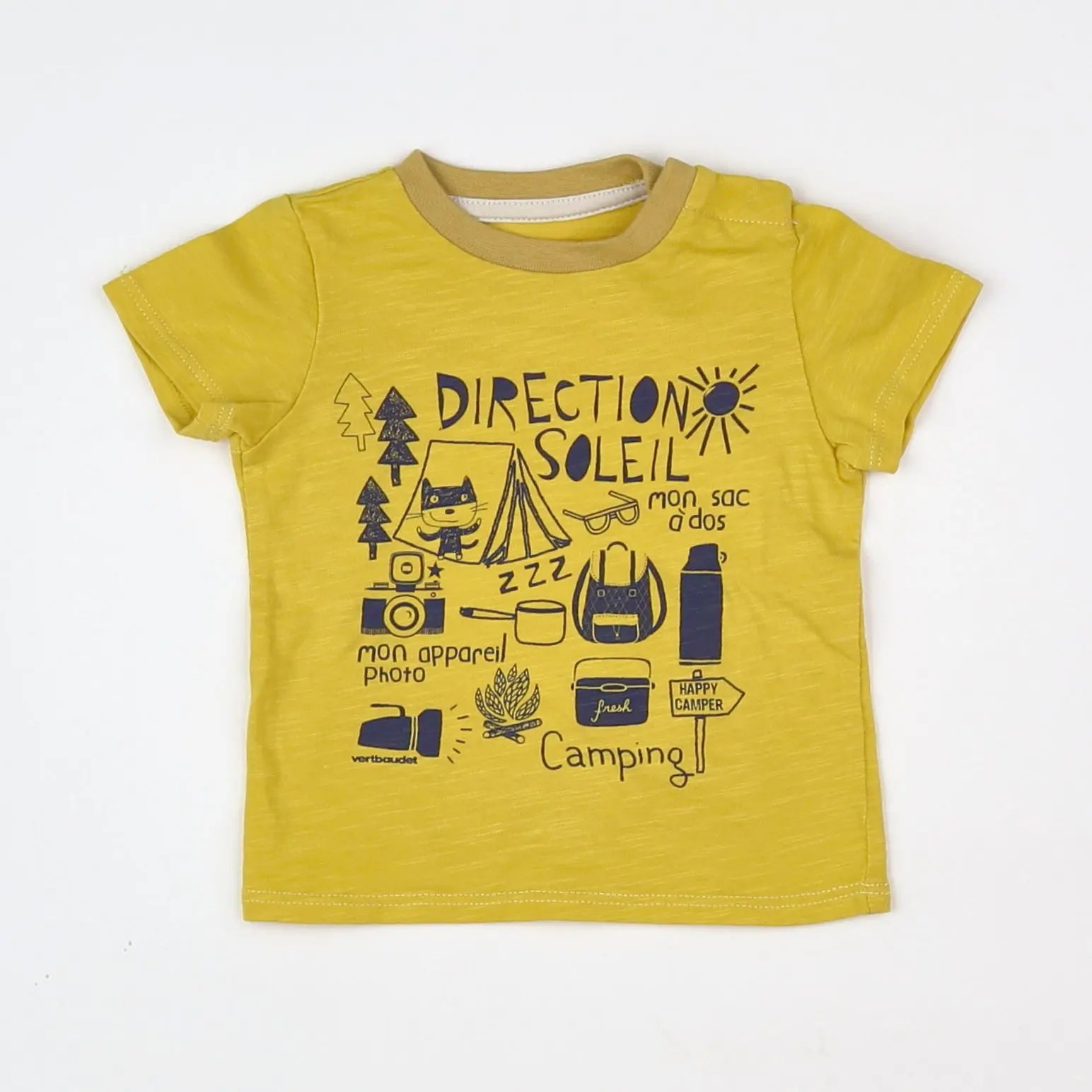 Vertbaudet - tee-shirt jaune - 3 mois