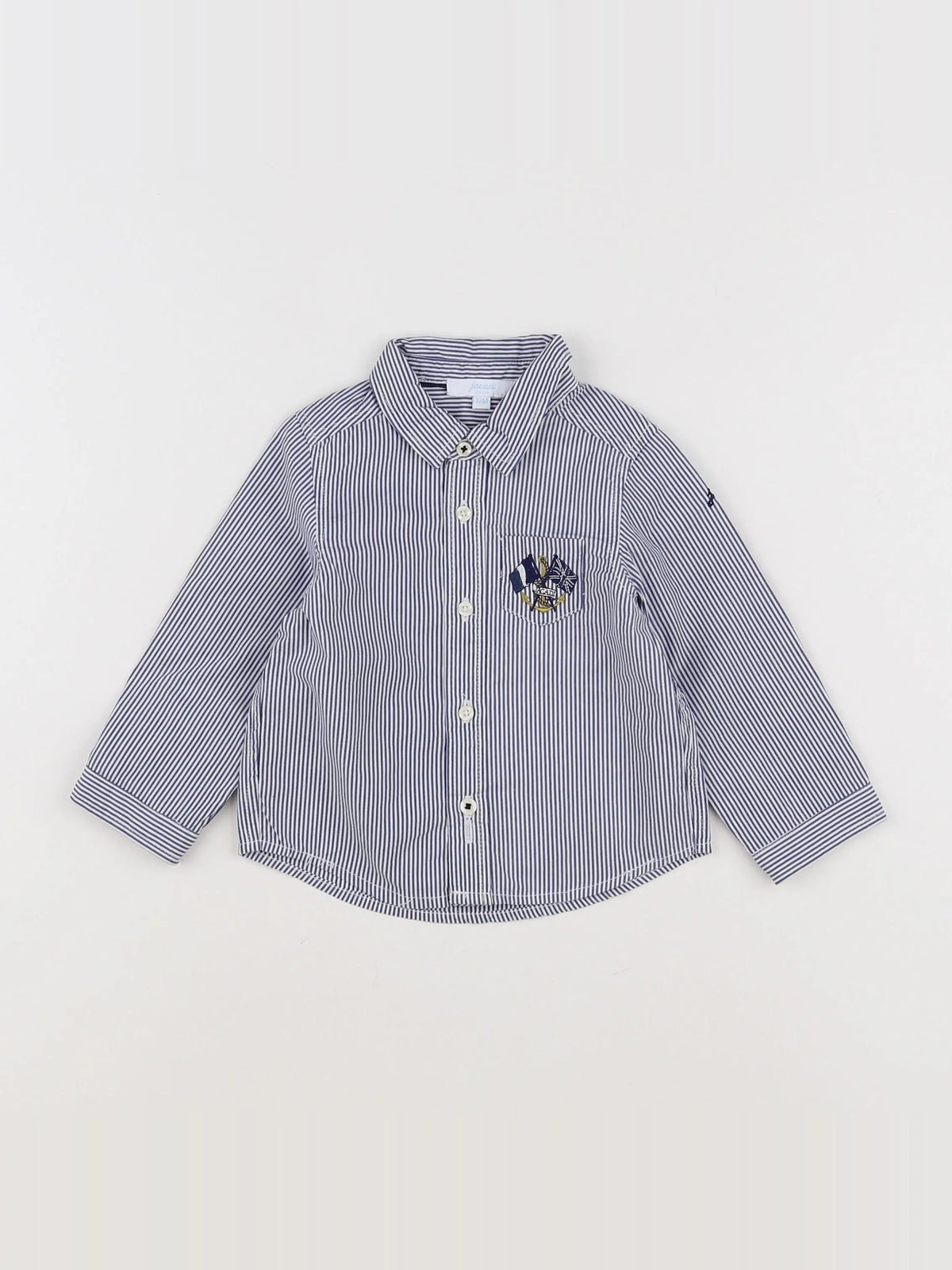 Jacadi - chemise bleu - 12 mois
