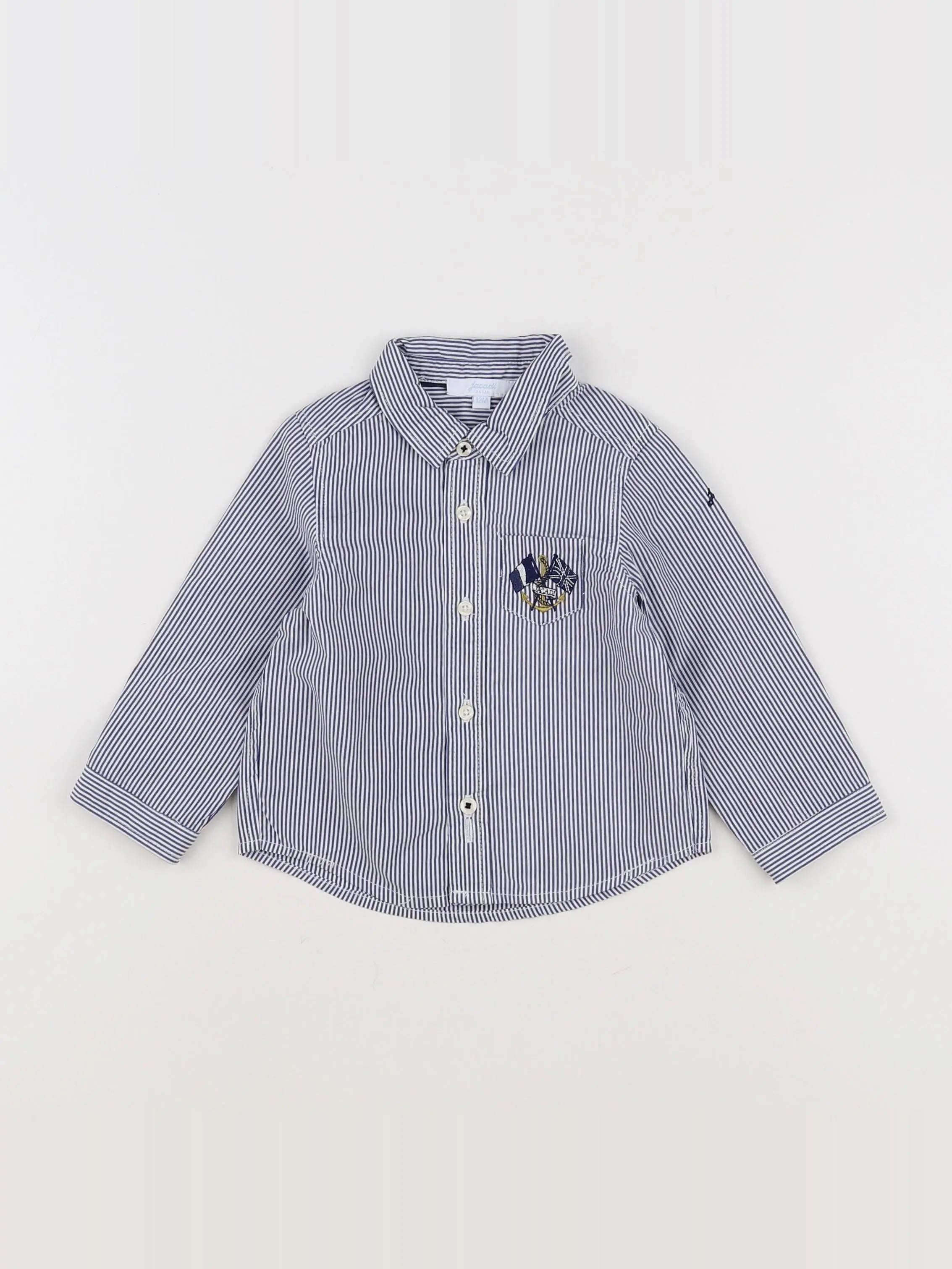 Jacadi - chemise bleu - 12 mois
