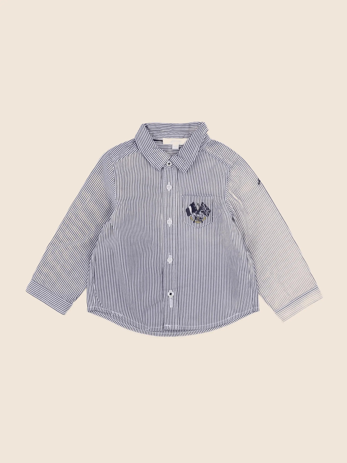 Jacadi - chemise bleu - 12 mois