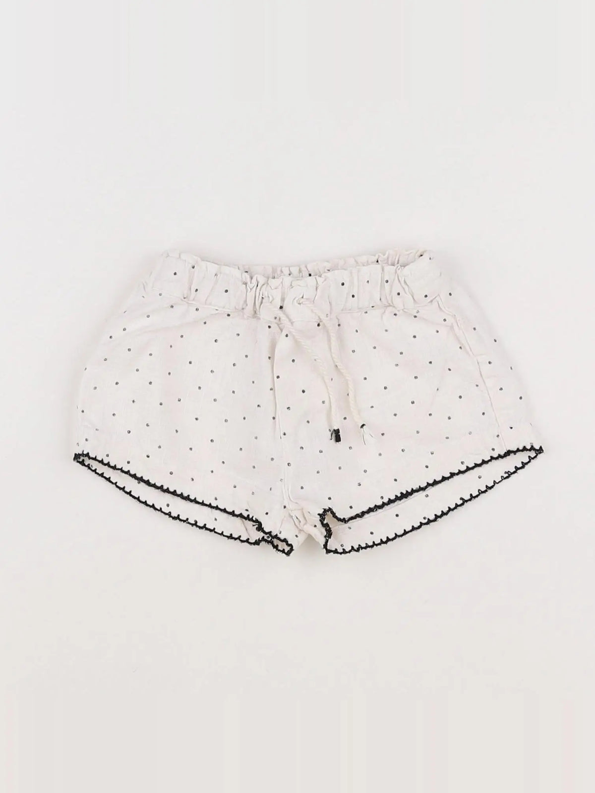 Zara - short blanc, noir - 6/9 mois