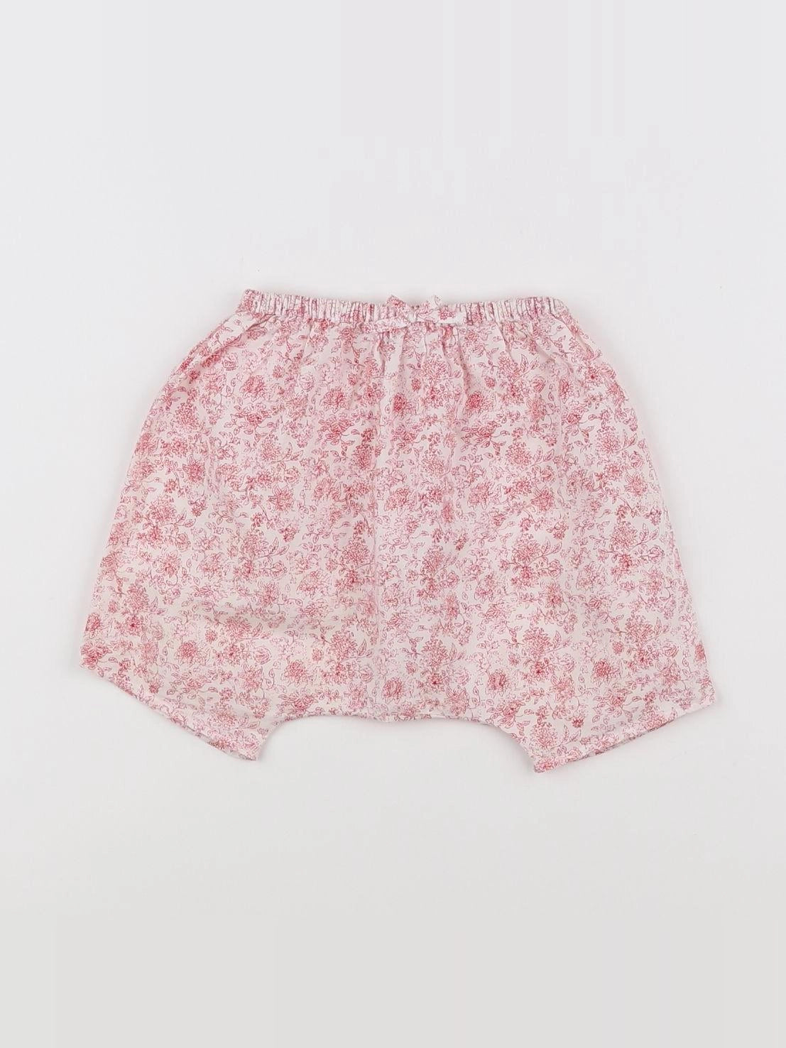 Boutchou - bloomer blanc, rose - 3 mois